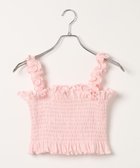 【レピピアルマリオ/repipi armario / KIDS】のシャーリングベアタンクトップ 人気、トレンドファッション・服の通販 founy(ファニー) ファッション Fashion キッズファッション Fashion for Kids おすすめ Recommended / Our Picks インナー Innerwear サロペット Overalls, Salopette シアー Sheer, See-Through シャーリング Shirring, Ruched タンク Tank Top, Sleeveless Top トレンド Trend, Trending Now ドット Polka Dot, Dot Pattern メッシュ Mesh, Net Fabric ロング Long, Long-Length 定番 Standard, Basic Item thumbnail ピンク22|ID: prp329100004961577 ipo3291000000037224184