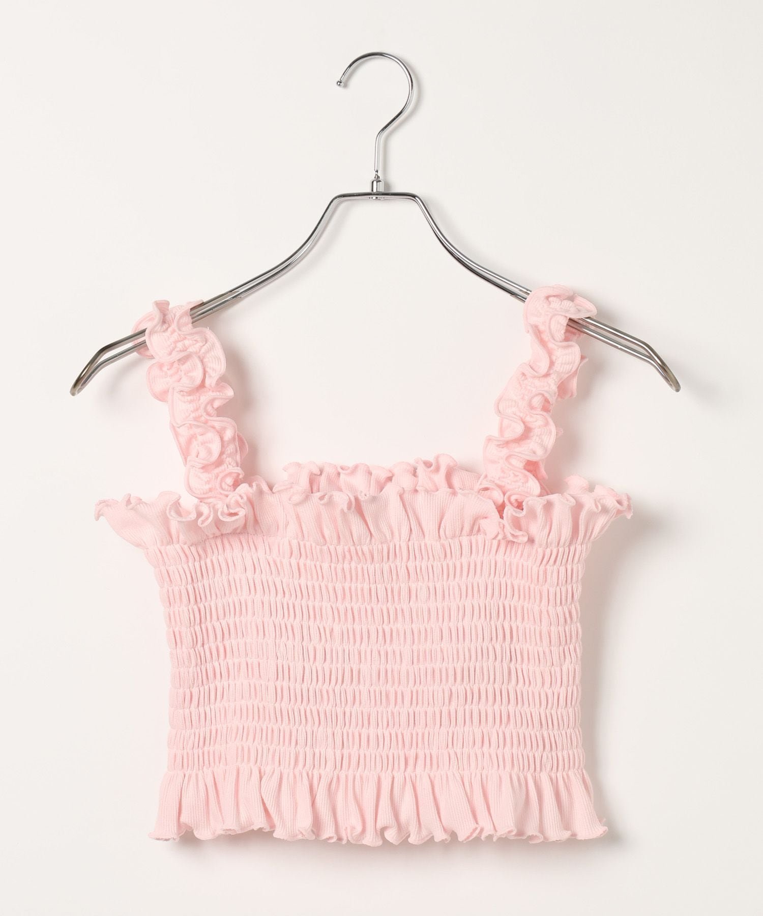 【レピピアルマリオ/repipi armario / KIDS】のシャーリングベアタンクトップ インテリア・キッズ・メンズ・レディースファッション・服の通販 founy(ファニー) 　ファッション　Fashion　キッズファッション　Fashion for Kids　おすすめ　Recommended / Our Picks　インナー　Innerwear　サロペット　Overalls, Salopette　シアー　Sheer, See-Through　シャーリング　Shirring, Ruched　タンク　Tank Top, Sleeveless Top　トレンド　Trend, Trending Now　ドット　Polka Dot, Dot Pattern　メッシュ　Mesh, Net Fabric　ロング　Long, Long-Length　定番　Standard, Basic Item　ピンク22|ID: prp329100004961577 ipo3291000000037224184