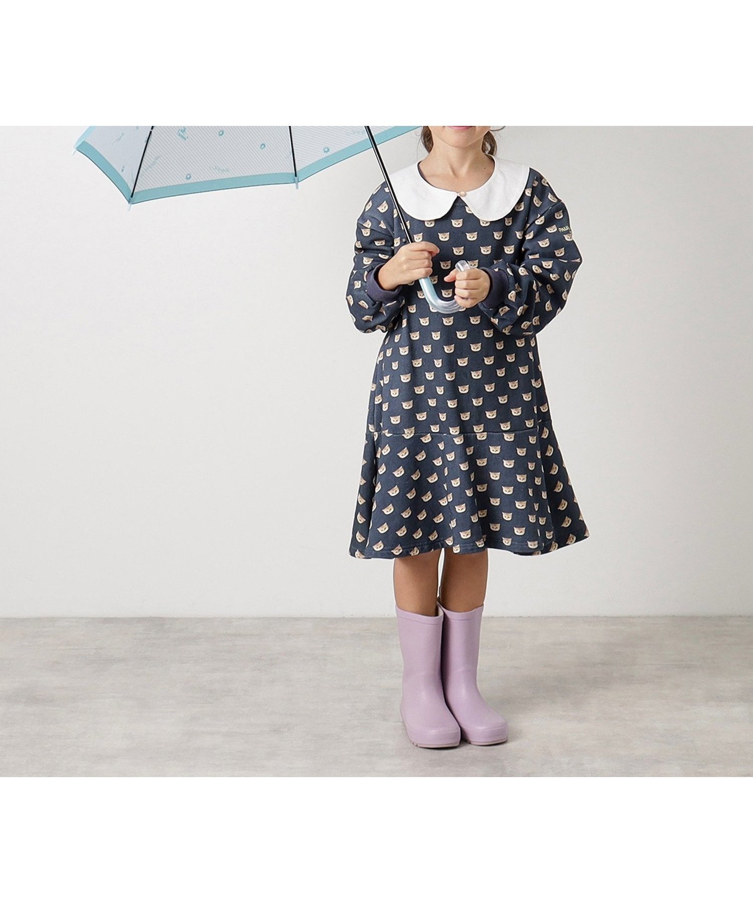 【ムーンバット/MOONBAT / KIDS】のALGY(アルジー) キッズ 雨傘 長傘 ワンタッチ ジャンプ傘 耐風 子ども傘 ストライプフラワー インテリア・キッズ・メンズ・レディースファッション・服の通販 founy(ファニー) 　ファッション　Fashion　キッズファッション　Fashion for Kids　ストライプ　Stripe, Striped Pattern　フラワー　Flower, Floral　ミックス　Mix, Mixed Style　モチーフ　Motif, Design Theme　傘　Umbrella, Parasol　入学式　Entrance Ceremony　ミントグリーン|ID: prp329100004961608 ipo3291000000037224334