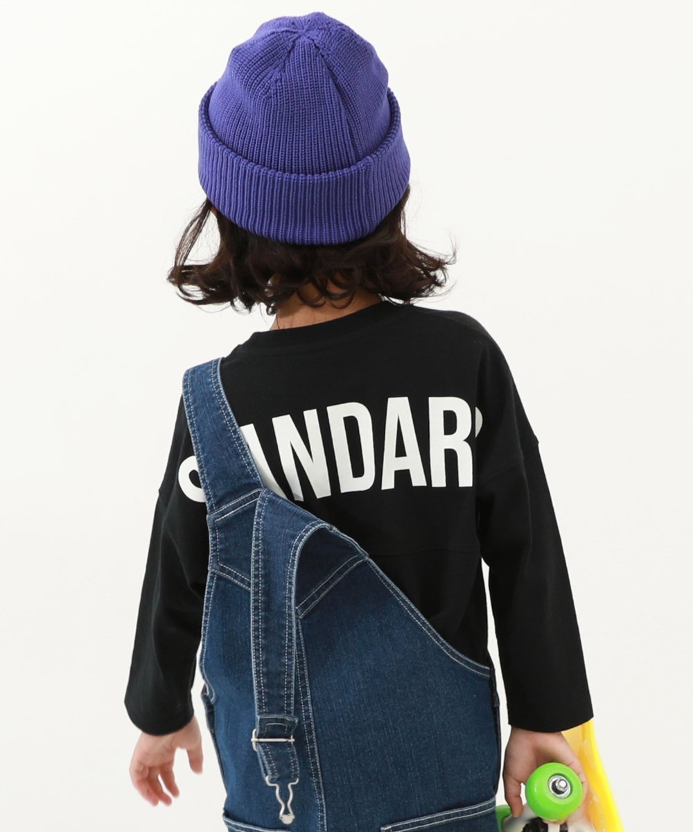 【デビロック/devirock / KIDS】のフットボール バックプリント 長袖Tシャツ トップス 長袖Tシャツ ロンT インテリア・キッズ・メンズ・レディースファッション・服の通販 founy(ファニー) 　ファッション　Fashion　キッズファッション　Fashion for Kids　トップス・カットソー　Cut & Sew Tops　キャップ　Cap, Baseball Cap　スニーカー　Sneakers, Trainers　長袖　Long Sleeve, Full Sleeve　プリント　Print, Printed Pattern　おすすめ　Recommended / Our Picks　003-ロゴ-ブラック|ID: prp329100004961670 ipo3291000000037224656