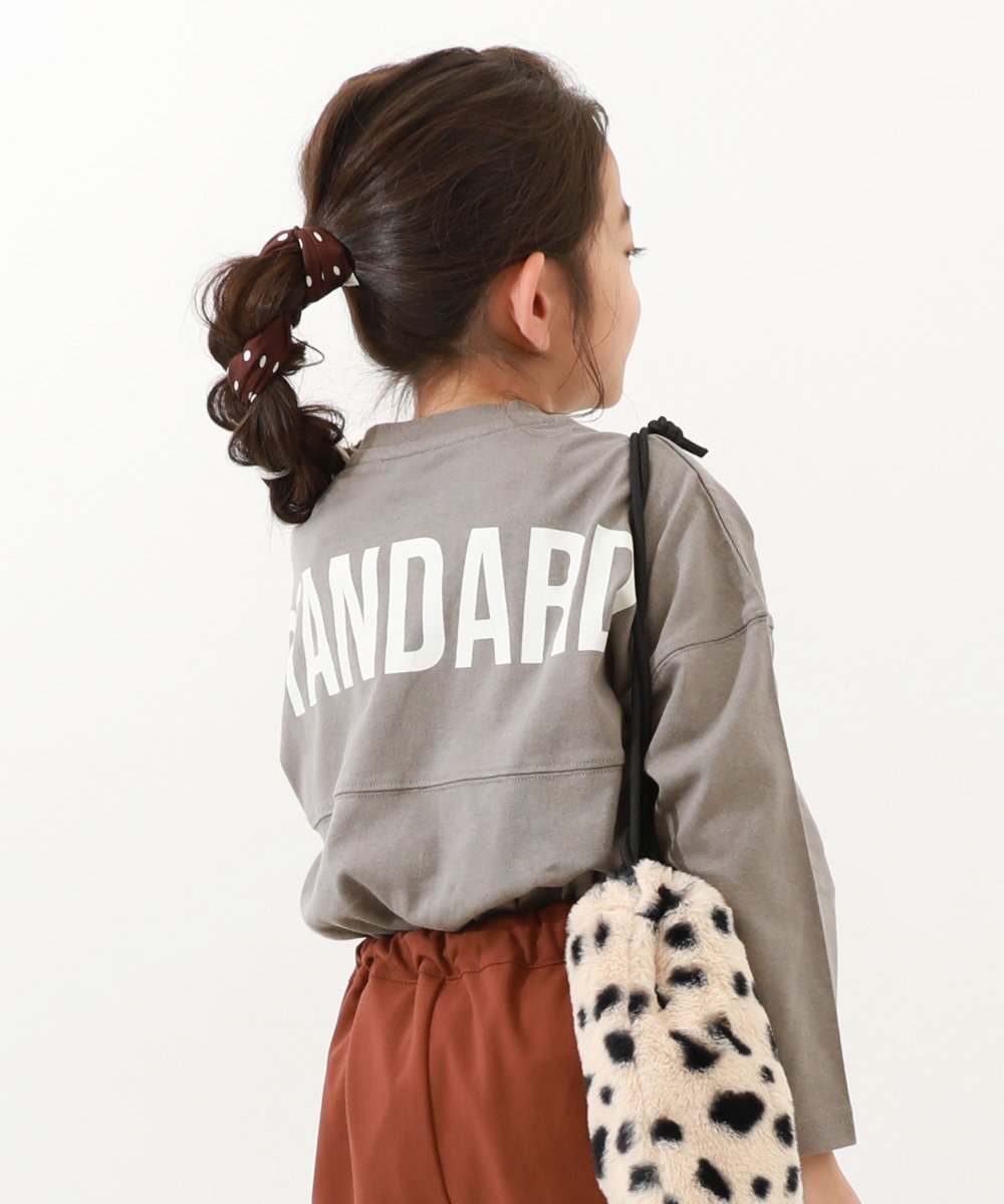 【デビロック/devirock / KIDS】のフットボール バックプリント 長袖Tシャツ トップス 長袖Tシャツ ロンT インテリア・キッズ・メンズ・レディースファッション・服の通販 founy(ファニー) 　ファッション　Fashion　キッズファッション　Fashion for Kids　トップス・カットソー　Cut & Sew Tops　キャップ　Cap, Baseball Cap　スニーカー　Sneakers, Trainers　長袖　Long Sleeve, Full Sleeve　プリント　Print, Printed Pattern　おすすめ　Recommended / Our Picks　005-ロゴ-Dグレージュ|ID: prp329100004961670 ipo3291000000037224658