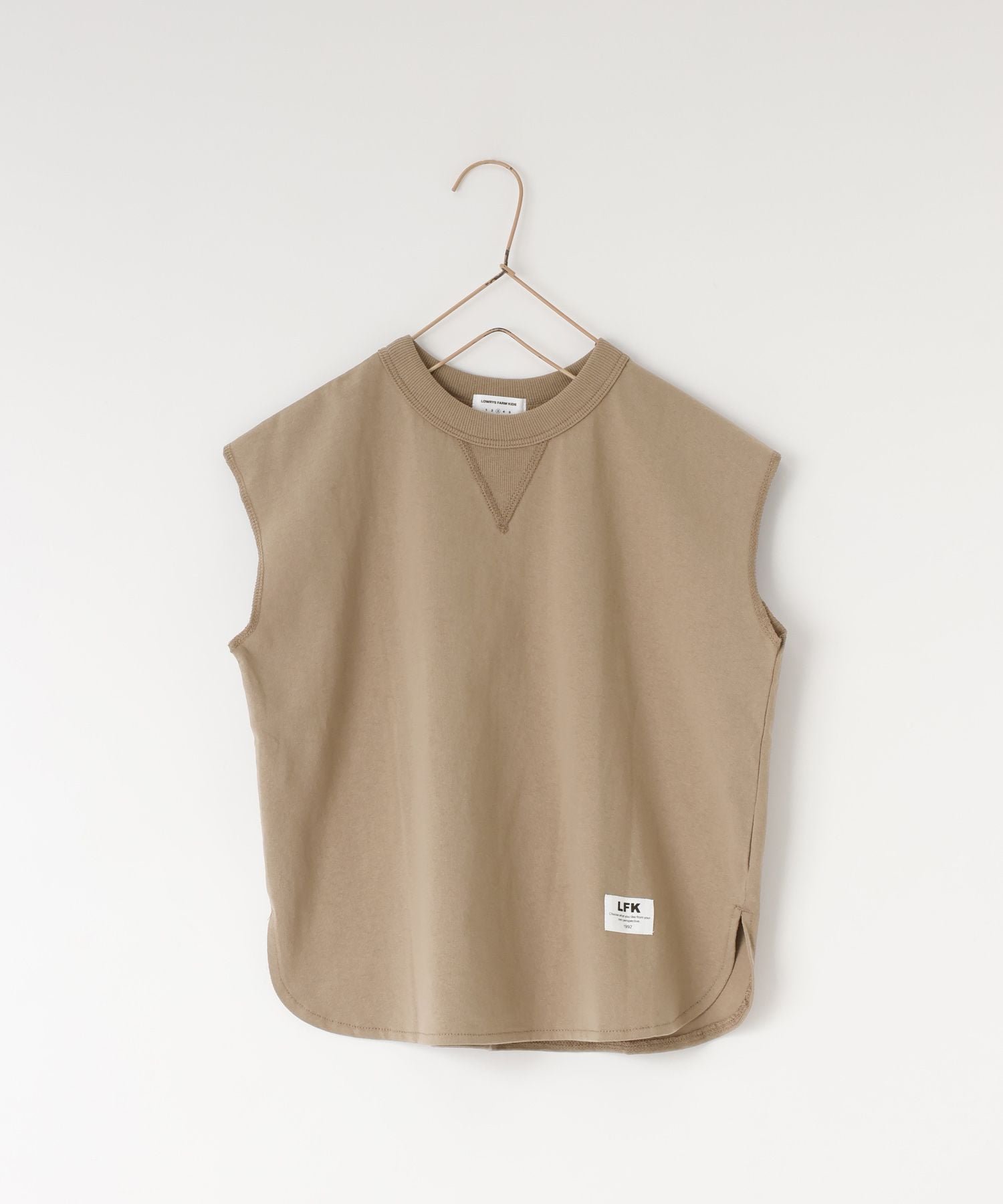 【ローリーズファーム/LOWRYS FARM / KIDS】の【Smart Price】ベーシックタンクトップ インテリア・キッズ・メンズ・レディースファッション・服の通販 founy(ファニー) 　ファッション　Fashion　キッズファッション　Fashion for Kids　スリーブ　Sleeve, Long Sleeve / Short Sleeve　タンク　Tank Top, Sleeveless Top　ノースリーブ　Sleeveless, No-Sleeve　フレンチ　French, French Style　ベーシック　Basic, Essential　ラウンド　Round, Round Neck　ワンポイント　One Point, Statement Accent　旅行　Travel　ブラウン|ID: prp329100004961701 ipo3291000000037224820