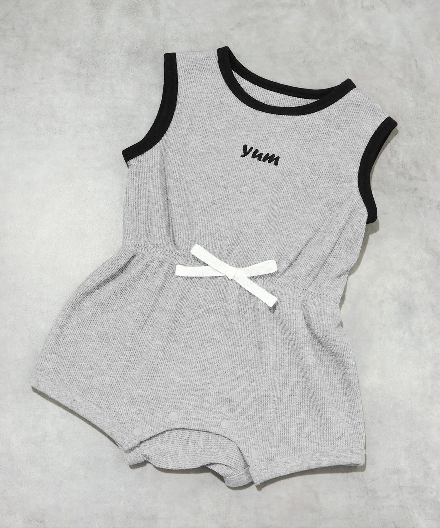 【エフオー オンラインストア/F.O.Online Store / KIDS】のBpop ワッフルロンパス インテリア・キッズ・メンズ・レディースファッション・服の通販 founy(ファニー) 　ファッション　Fashion　キッズファッション　Fashion for Kids　おすすめ　Recommended / Our Picks　ギフト プレゼント　Gift / Present　ロンパース　Romper, Jumpsuit　人気　Popular, Best Seller　グレー|ID: prp329100004961709 ipo3291000000037224873