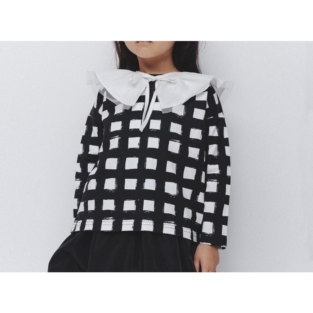 【ブランシェス/branshes / KIDS】の【b.+A 】金子綾/長袖Tシャツ インテリア・キッズ・メンズ・レディースファッション・服の通販 founy(ファニー) 　ファッション　Fashion　キッズファッション　Fashion for Kids　チェック　Check, Plaid, Tartan　ドット　Polka Dot, Dot Pattern　人気　Popular, Best Seller　長袖　Long Sleeve, Full Sleeve　ビッグ　Big, Oversized　ベーシック　Basic, Essential　ミックス|ID: prp329100004961744 ipo3291000000037225085