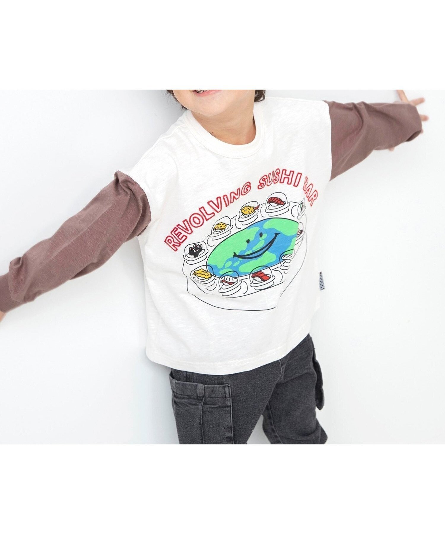 【エフオー オンラインストア/F.O.Online Store / KIDS】の【リンク】防汚加工 くら寿司コラボ 4柄4色Tシャツ インテリア・キッズ・メンズ・レディースファッション・服の通販 founy(ファニー) 　ファッション　Fashion　キッズファッション　Fashion for Kids　おすすめ　Recommended / Our Picks　コラボ　Collaboration, Collab　プリント　Print, Printed Pattern　ベビー　Baby, Babywear　オフホワイト|ID: prp329100004961775 ipo3291000000037225276