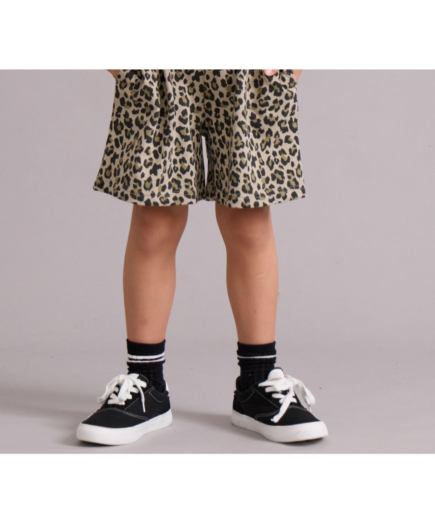 【ペアマノン/pairmanon / KIDS】の裏毛 総柄 ストリートショートパンツ【PAIRMANON STREET】 インテリア・キッズ・メンズ・レディースファッション・服の通販 founy(ファニー) 　ファッション　Fashion　キッズファッション　Fashion for Kids　ボトムス　Bottoms　トレンド　Trend, Trending Now　定番　Standard, Basic Item　ベーシック　Basic, Essential　ポケット　Pocket, Pocket Detail　ロング　Long, Long-Length　おすすめ　Recommended / Our Picks　夏　Summer　ベージュレオパード50|ID: prp329100004961827 ipo3291000000037225518