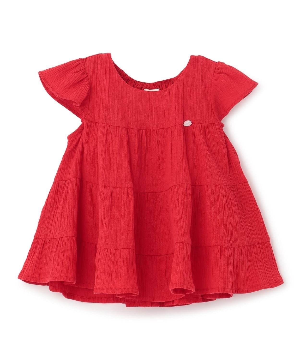 【ナルミヤ オンライン/NARUMIYA ONELINE / KIDS】の【スマイル/冷感/リンク】楊柳チュニック インテリア・キッズ・メンズ・レディースファッション・服の通販 founy(ファニー) 　ファッション　Fashion　キッズファッション　Fashion for Kids　イエロー　Yellow　チュニック　Tunic, Long Top　ラベンダー　Lavender　吸水　Absorbent, Quick-Dry　ディープ レッド|ID: prp329100004961836 ipo3291000000037225570