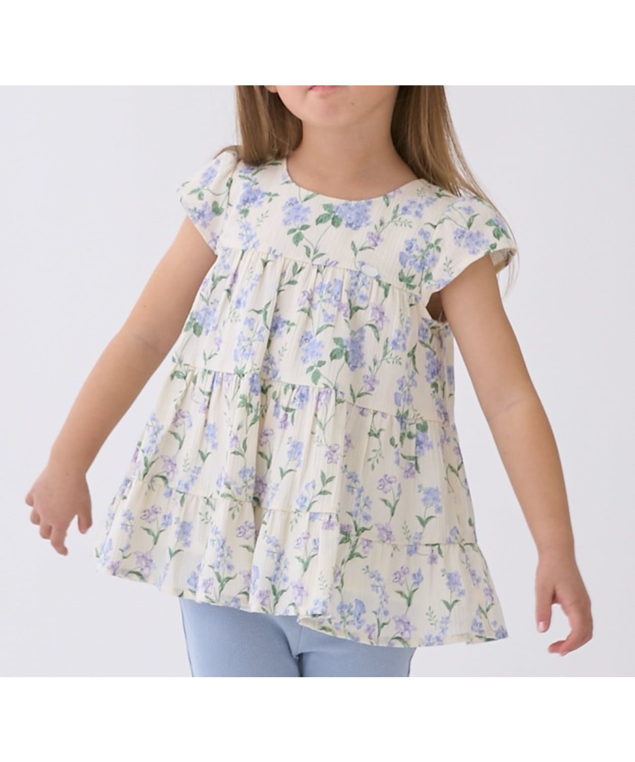 【ナルミヤ オンライン/NARUMIYA ONELINE / KIDS】の【スマイル/冷感/リンク】楊柳チュニック インテリア・キッズ・メンズ・レディースファッション・服の通販 founy(ファニー) 　ファッション　Fashion　キッズファッション　Fashion for Kids　イエロー　Yellow　チュニック　Tunic, Long Top　ラベンダー　Lavender　吸水　Absorbent, Quick-Dry　ラベンダー|ID: prp329100004961836 ipo3291000000037225577