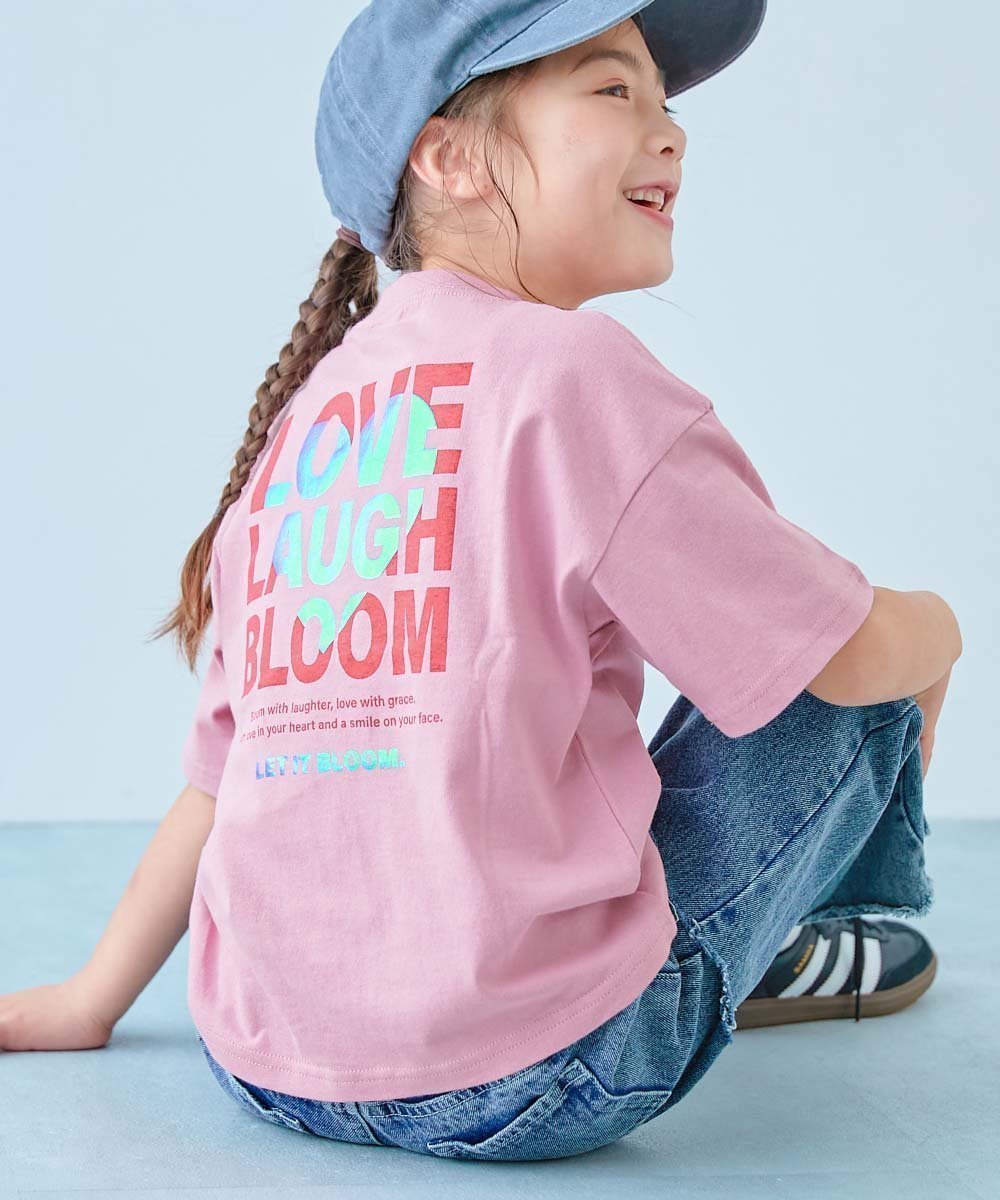 【デビロック/devirock / KIDS】の綿100% デビラボ*【きらっとメタリック】 ガールズ BIGシルエット 26SS インテリア・キッズ・メンズ・レディースファッション・服の通販 founy(ファニー) 　ファッション　Fashion　キッズファッション　Fashion for Kids　キャップ　Cap, Baseball Cap　スニーカー　Sneakers, Trainers　トレンド　Trend, Trending Now　プリント　Print, Printed Pattern　おすすめ　Recommended / Our Picks　2026年　2026　2026春夏・S/S　Spring/Summer 2026 SS26　009-ロゴ2‐クリームピンク|ID: prp329100004961852 ipo3291000000037225665