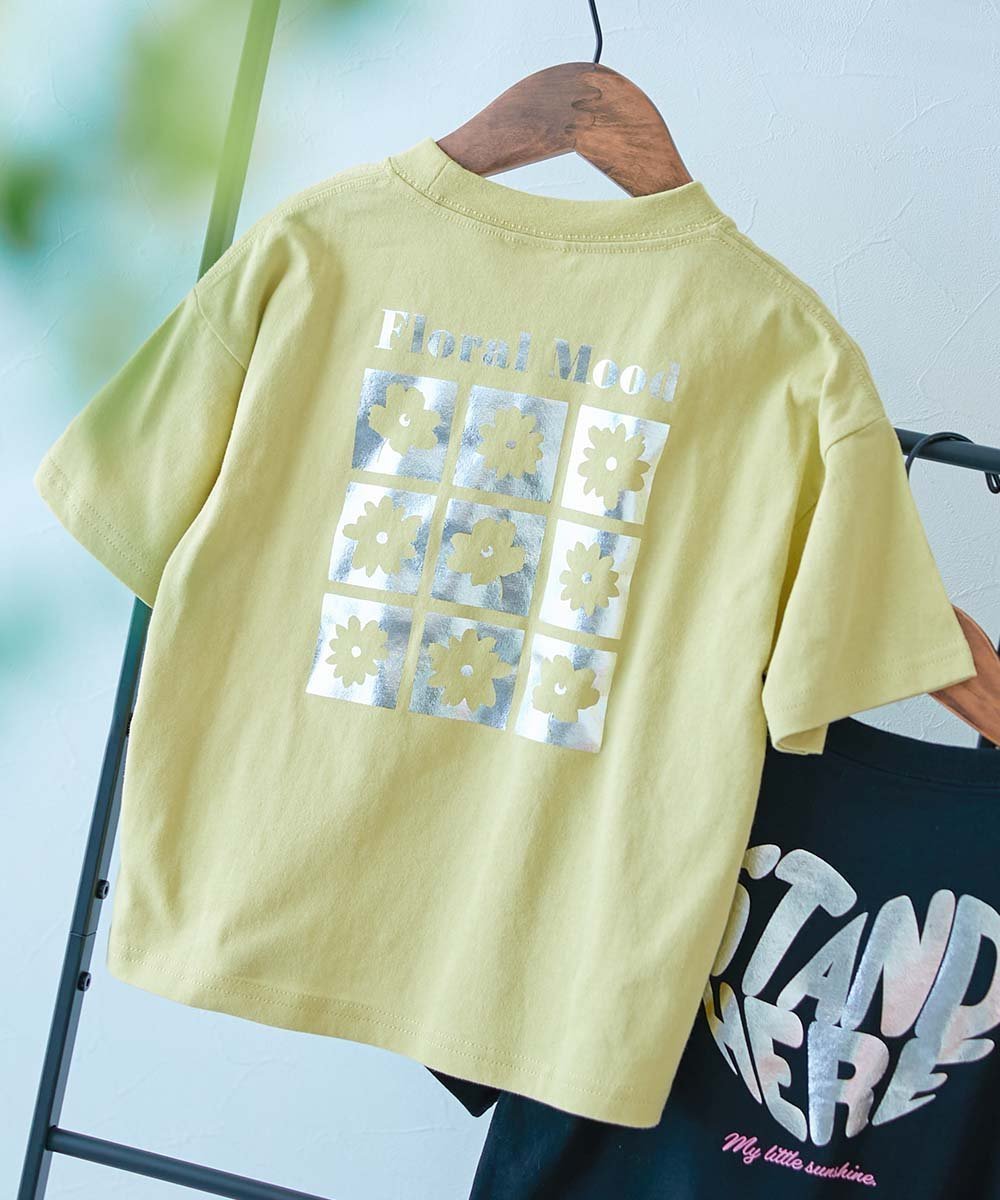 【デビロック/devirock / KIDS】の綿100% デビラボ*【きらっとメタリック】 ガールズ BIGシルエット 26SS インテリア・キッズ・メンズ・レディースファッション・服の通販 founy(ファニー) 　ファッション　Fashion　キッズファッション　Fashion for Kids　キャップ　Cap, Baseball Cap　スニーカー　Sneakers, Trainers　トレンド　Trend, Trending Now　プリント　Print, Printed Pattern　おすすめ　Recommended / Our Picks　2026年　2026　2026春夏・S/S　Spring/Summer 2026 SS26　012-フラワー‐Sイエロー|ID: prp329100004961852 ipo3291000000037225670