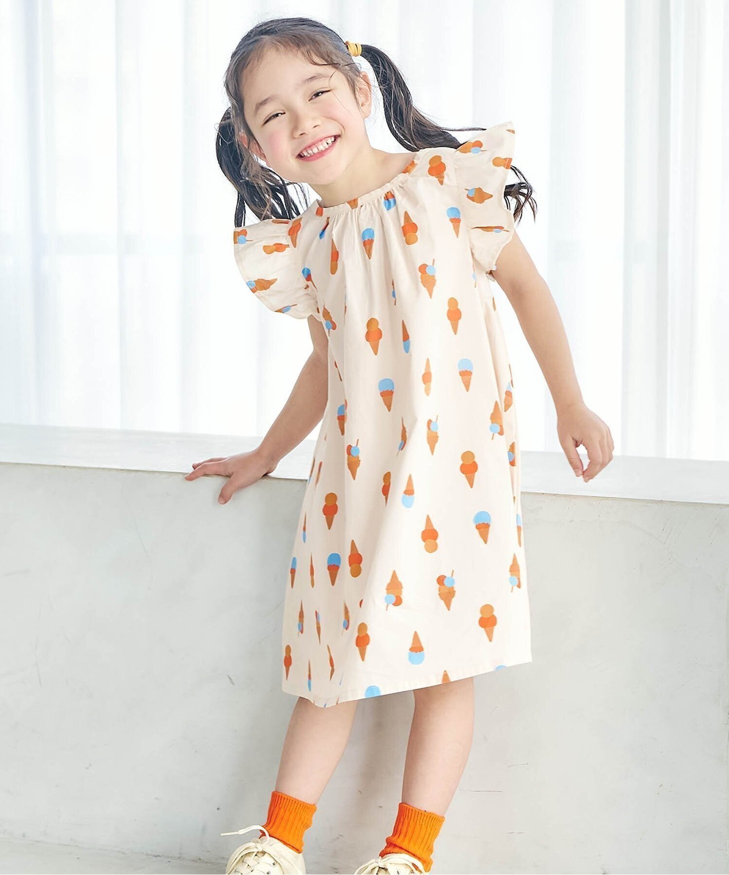 【エフオー オンラインストア/F.O.Online Store / KIDS】の【リンク】WEB限定 FUNNY総柄ワンピース インテリア・キッズ・メンズ・レディースファッション・服の通販 founy(ファニー) 　ファッション　Fashion　キッズファッション　Fashion for Kids　ワンピース　Dresses　プリント　Print, Printed Pattern　キナリ|ID: prp329100004961885 ipo3291000000037225856