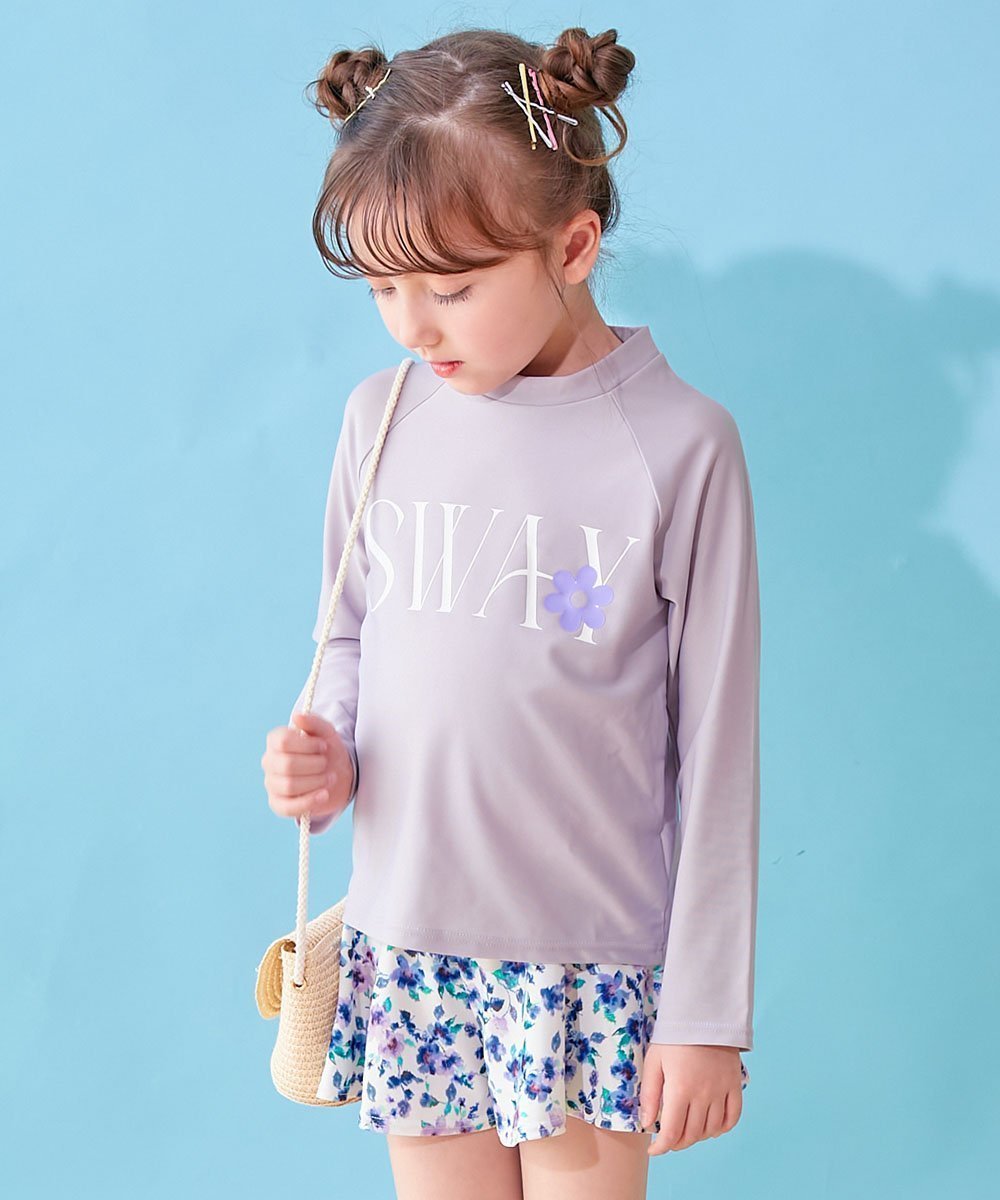 【デビロック/devirock / KIDS】の長袖・半袖が選べる インナー付き UVカット Tシャツ型セットアップ水着 子供服 26SS インテリア・キッズ・メンズ・レディースファッション・服の通販 founy(ファニー) 　ファッション　Fashion　キッズファッション　Fashion for Kids　インナー　Innerwear　ショート　Short, Short Length　ストレッチ　Stretch, Stretchy Fabric　セットアップ　Set-Up, Coordinated Outfit　長袖　Long Sleeve, Full Sleeve　フィット　Fit, Slim Fit　プリント　Print, Printed Pattern　半袖　Short Sleeve, Half Sleeve　水着　Swimsuit, Swimwear　おすすめ　Recommended / Our Picks　夏　Summer　2026年　2026　2026春夏・S/S　Spring/Summer 2026 SS26　036-長袖花柄-ライラック|ID: prp329100004961892 ipo3291000000037225900