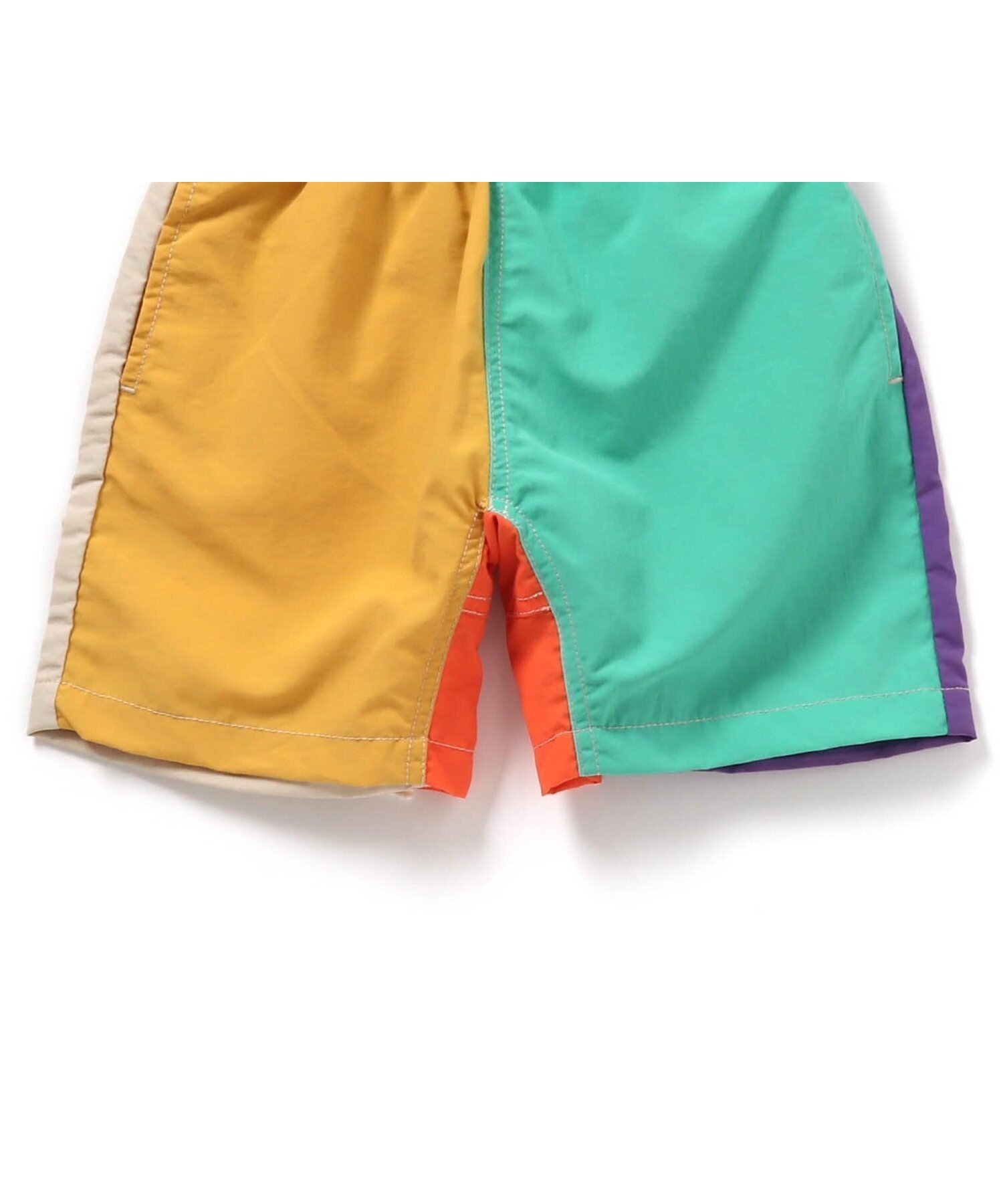 【エフオー オンラインストア/F.O.Online Store / KIDS】の【UVカット/はっ水加工】水陸両用パンツ 4分丈 UVカット 水陸両用 撥水 インテリア・キッズ・メンズ・レディースファッション・服の通販 founy(ファニー) 　ファッション　Fashion　キッズファッション　Fashion for Kids　ボトムス　Bottoms　おすすめ　Recommended / Our Picks　アウトドア　Outdoor Clothing　シンプル　Simple, Minimal　ハーフ　Half, Half-Length　夏　Summer　無地　Plain, Solid Color　レインボー|ID: prp329100004961900 ipo3291000000037225977