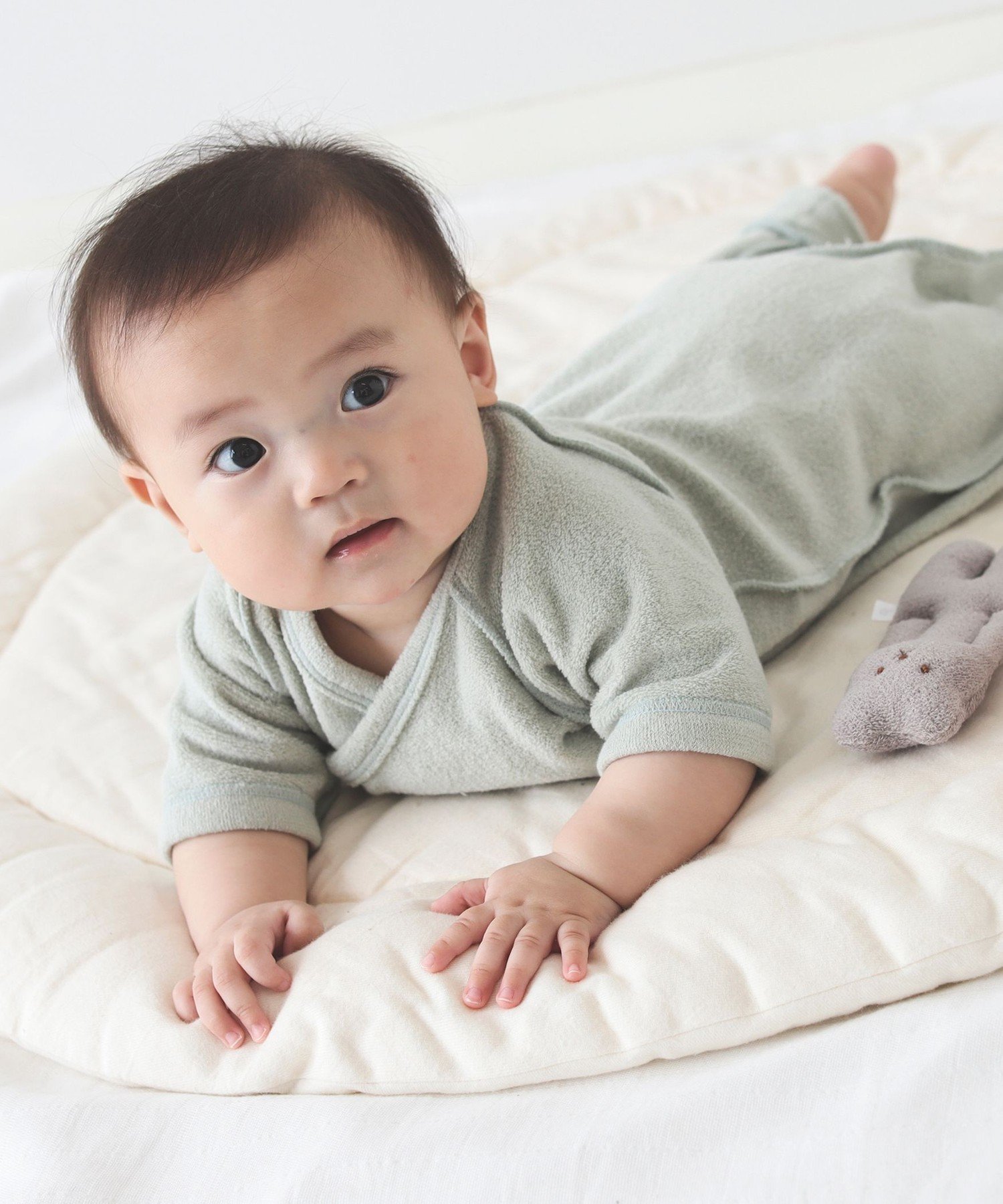 【こども ビームス/コドモ ビームス / KIDS】のsmile cotton / 別注 パイル コンビ肌着(50~80cm) インテリア・キッズ・メンズ・レディースファッション・服の通販 founy(ファニー) 　ファッション　Fashion　キッズファッション　Fashion for Kids　コンビ　Combo, Combination Style　シューズ　Shoes, Footwear　ノースリーブ　Sleeveless, No-Sleeve　ベビー　Baby, Babywear　別注　Limited Edition, Custom Order　ロンパース　Romper, Jumpsuit　MINT.GRN|ID: prp329100004961908 ipo3291000000037226056