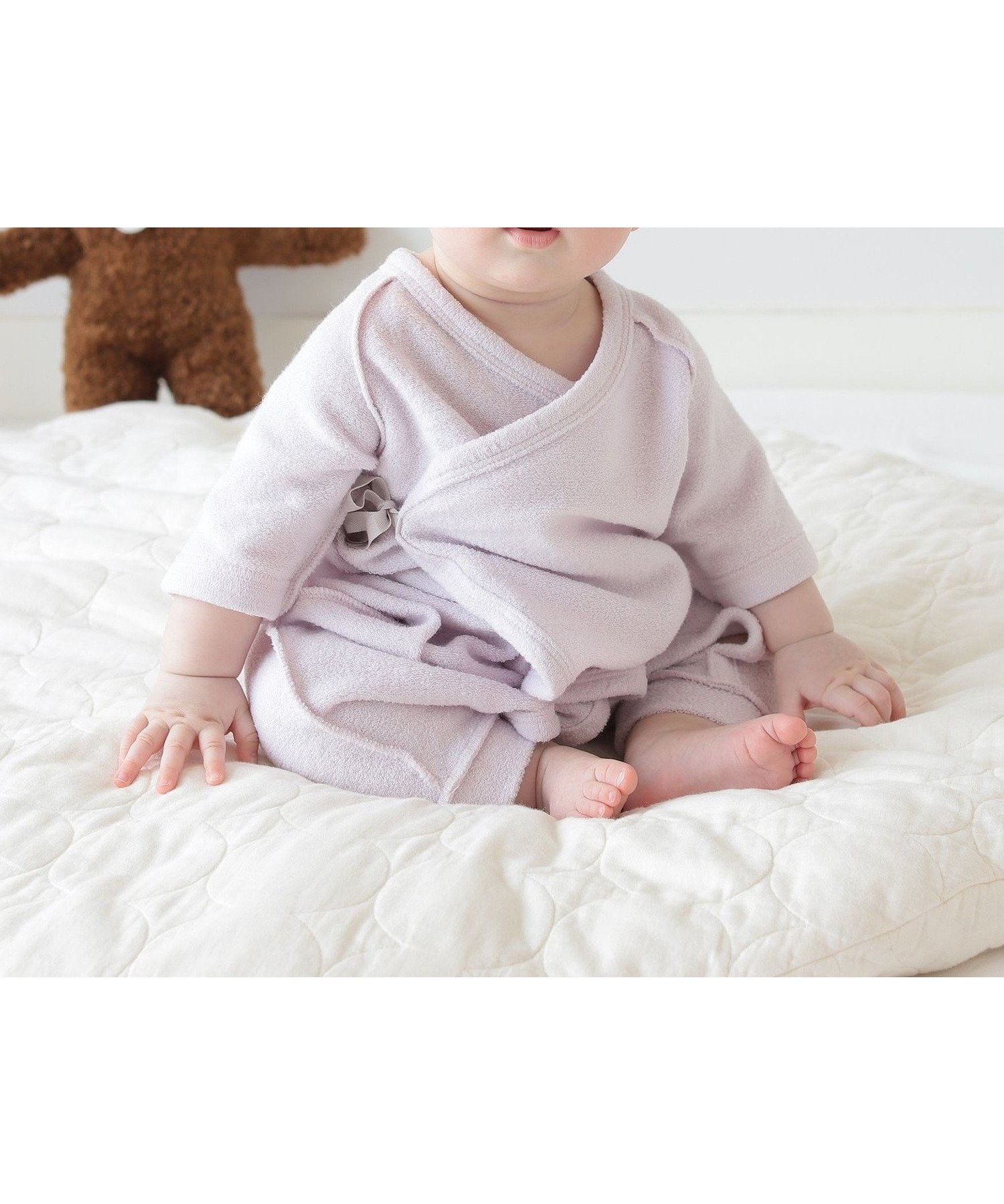 【こども ビームス/コドモ ビームス / KIDS】のsmile cotton / 別注 パイル コンビ肌着(50~80cm) インテリア・キッズ・メンズ・レディースファッション・服の通販 founy(ファニー) 　ファッション　Fashion　キッズファッション　Fashion for Kids　コンビ　Combo, Combination Style　シューズ　Shoes, Footwear　ノースリーブ　Sleeveless, No-Sleeve　ベビー　Baby, Babywear　別注　Limited Edition, Custom Order　ロンパース　Romper, Jumpsuit　LILAC|ID: prp329100004961908 ipo3291000000037226059