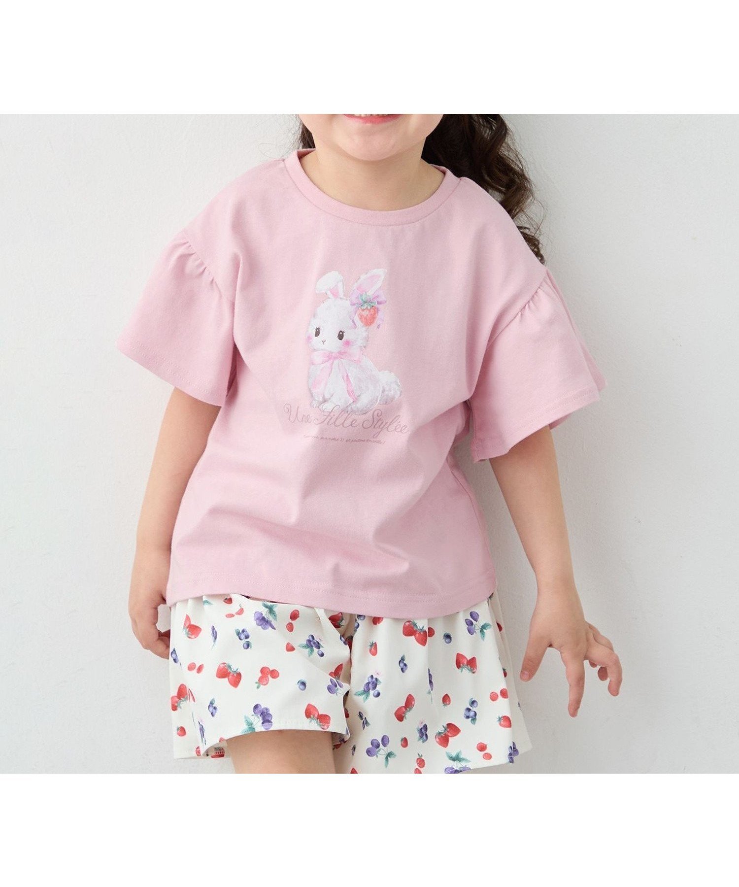 【エニー/ANY / KIDS】の【綿100%】ドロップショルダー アニマルプリントTシャツ インテリア・キッズ・メンズ・レディースファッション・服の通販 founy(ファニー) 　ファッション　Fashion　キッズファッション　Fashion for Kids　ショルダー　Shoulder, Shoulder Strap　トレンド　Trend, Trending Now　ドロップ　Drop Shoulder, Dropped Style　フリル　Frill, Ruffle　ポケット　Pocket, Pocket Detail　半袖　Short Sleeve, Half Sleeve　ピンク×ウサギ[012]|ID: prp329100004961932 ipo3291000000037226168