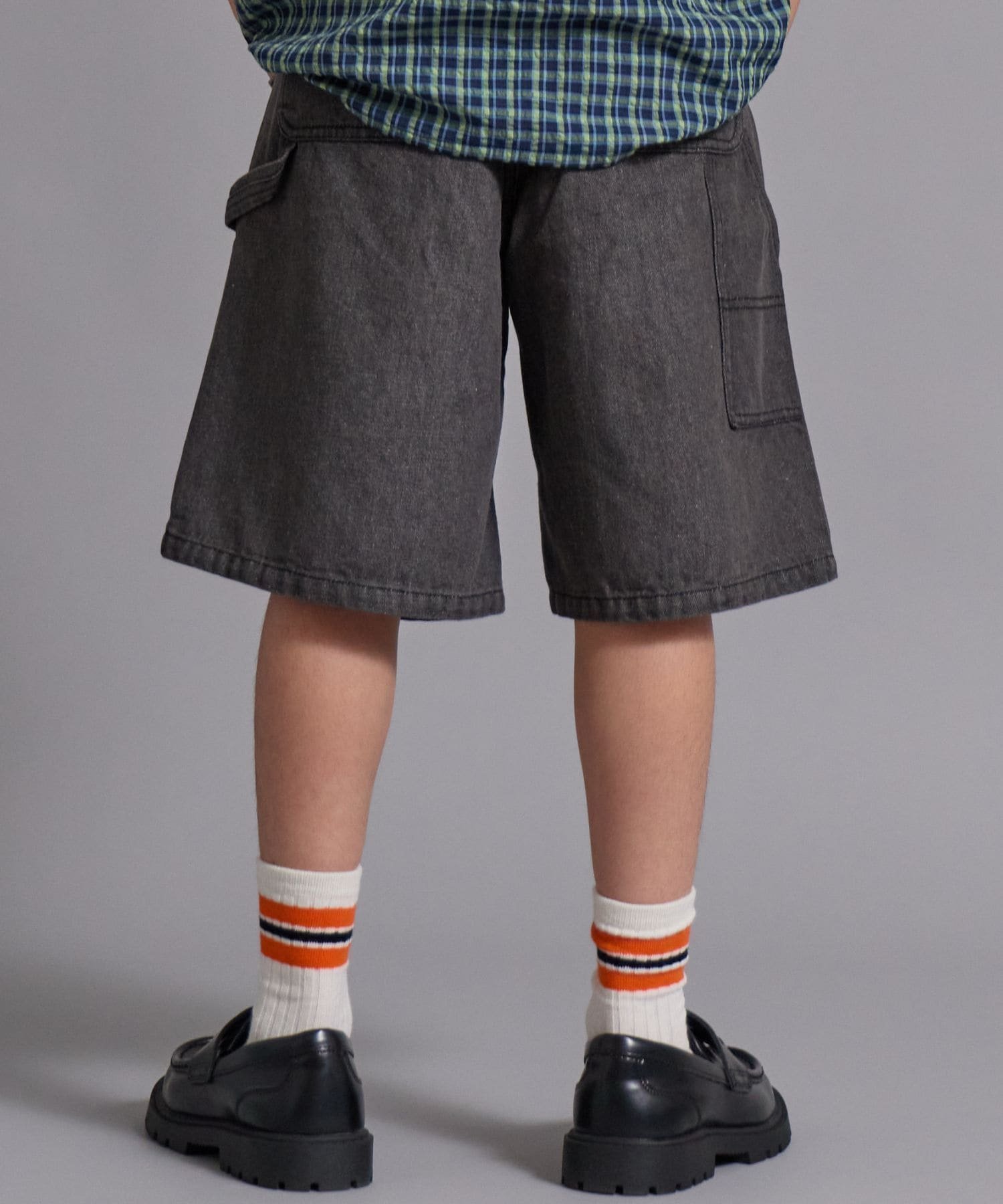 【ペアマノン/pairmanon / KIDS】の【100~160cm】アソート ペインターハーフパンツ【PAIRMANON STREET】 インテリア・キッズ・メンズ・レディースファッション・服の通販 founy(ファニー) 　ファッション　Fashion　キッズファッション　Fashion for Kids　ボトムス　Bottoms　シンプル　Simple, Minimal　ツイル　Twist, Twisted Detail　デニム　Denim, Jeans Material　トレンド　Trend, Trending Now　ハーフ　Half, Half-Length　ブラック18|ID: prp329100004961986 ipo3291000000037226470