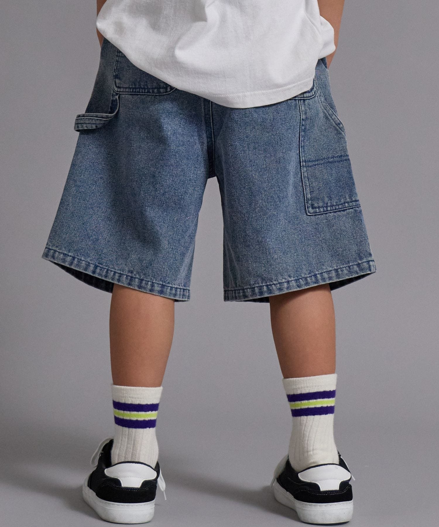 【ペアマノン/pairmanon / KIDS】の【100~160cm】アソート ペインターハーフパンツ【PAIRMANON STREET】 インテリア・キッズ・メンズ・レディースファッション・服の通販 founy(ファニー) 　ファッション　Fashion　キッズファッション　Fashion for Kids　ボトムス　Bottoms　シンプル　Simple, Minimal　ツイル　Twist, Twisted Detail　デニム　Denim, Jeans Material　トレンド　Trend, Trending Now　ハーフ　Half, Half-Length　ブルー84|ID: prp329100004961986 ipo3291000000037226472