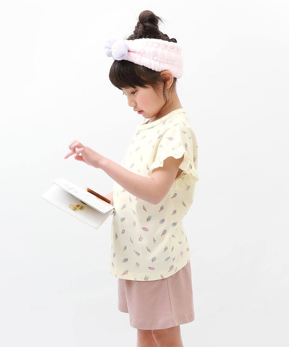 【デビロック/devirock / KIDS】の綿100% ガールズ フリル半袖パジャマ 子供服 キッズ 女の子 パジャマ 26SS インテリア・キッズ・メンズ・レディースファッション・服の通販 founy(ファニー) 　ファッション　Fashion　キッズファッション　Fashion for Kids　セットアップ　Set-Up, Coordinated Outfit　パジャマ　Pajamas, Sleepwear　フリル　Frill, Ruffle　半袖　Short Sleeve, Half Sleeve　おすすめ　Recommended / Our Picks　お家時間・ステイホーム　Stay Home / At Home　旅行　Travel　2026年　2026　2026春夏・S/S　Spring/Summer 2026 SS26　001-アイス-ダスティピンク|ID: prp329100004961990 ipo3291000000037226492