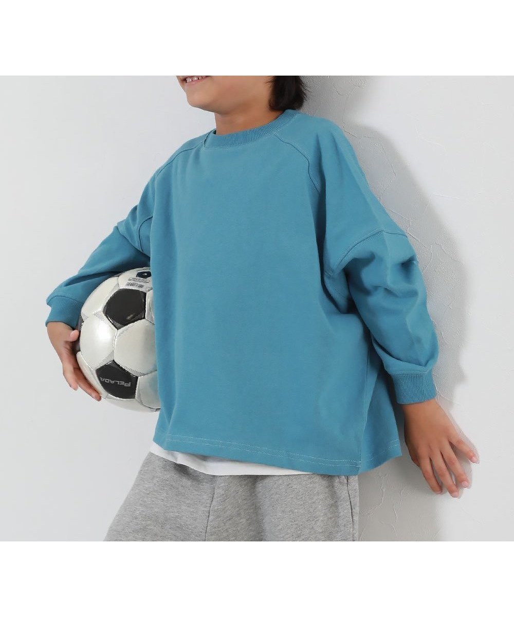 【デビロック/devirock / KIDS】のステッチ切り替え モモンガ 長袖Tシャツ ロンT トップス 25SS インテリア・キッズ・メンズ・レディースファッション・服の通販 founy(ファニー) 　ファッション　Fashion　キッズファッション　Fashion for Kids　トップス・カットソー　Cut & Sew Tops　長袖　Long Sleeve, Full Sleeve　おすすめ　Recommended / Our Picks　2025年　2025　2025春夏・S/S　Spring/Summer 2025 SS25　スカイブルー|ID: prp329100004961994 ipo3291000000037226533