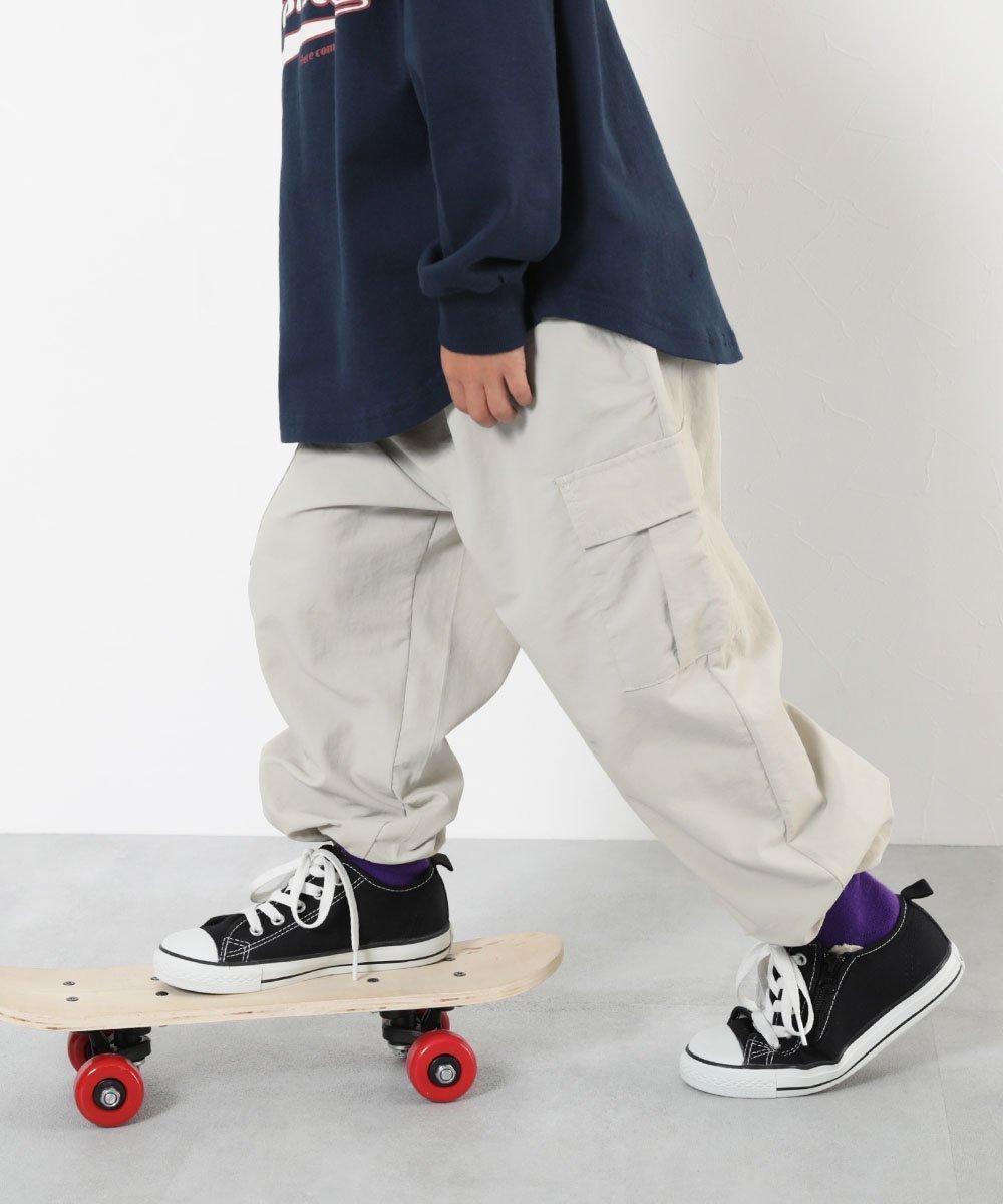 【デビロック/devirock / KIDS】の水はじく ドローコード カーゴパンツ カーゴパンツ ロングパンツ ボトムス 25AW インテリア・キッズ・メンズ・レディースファッション・服の通販 founy(ファニー) 　ファッション　Fashion　キッズファッション　Fashion for Kids　ボトムス　Bottoms　カーゴパンツ　Cargo Pants, Utility Pants　チェック　Check, Plaid, Tartan　トレンド　Trend, Trending Now　ドローコード　Drawcord, Drawstring Cord　ルーズ　Loose, Oversized　ロング　Long, Long-Length　ワイド　Wide, Wide Fit　おすすめ　Recommended / Our Picks　2025年　2025　2025-2026秋冬・A/W　Autumn/Winter 2025–26 AW25–26　Lグレー|ID: prp329100004962000 ipo3291000000037226570