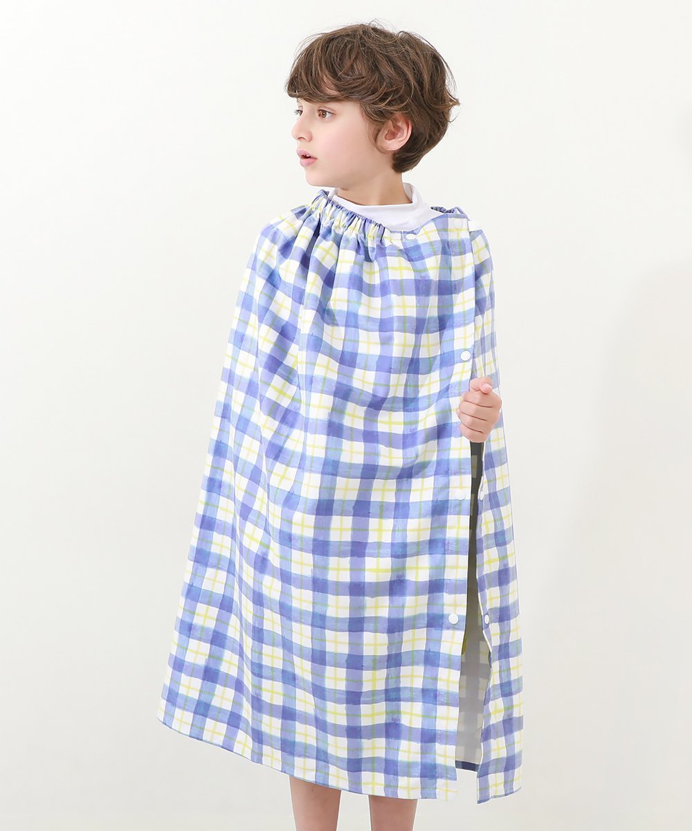 【デビロック/devirock / KIDS】の吸水速乾 コンパクト ラップタオル 80cm 子供服 キッズ 男の子 女の子 タオル 26SS インテリア・キッズ・メンズ・レディースファッション・服の通販 founy(ファニー) 　ファッション　Fashion　キッズファッション　Fashion for Kids　コンパクト　Compact, Small Size　吸水　Absorbent, Quick-Dry　タオル　Towel, Bath Towel　なめらか　Smooth, Silky Texture　水着　Swimsuit, Swimwear　ラップ　Wrap, Wrap Design　2026年　2026　2026春夏・S/S　Spring/Summer 2026 SS26　003-ブルー-チェック|ID: prp329100004962005 ipo3291000000037226592