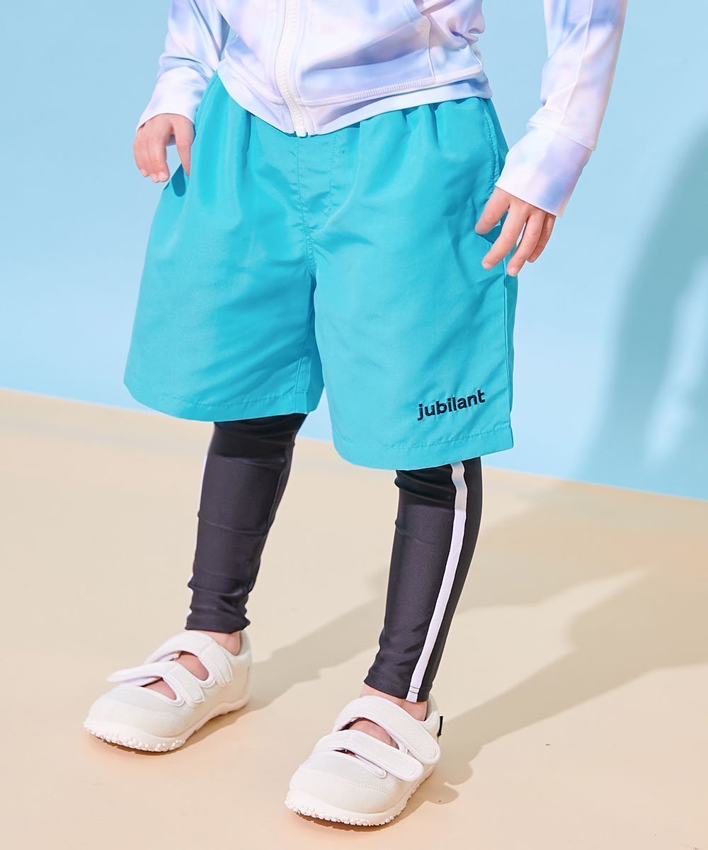 【デビロック/devirock / KIDS】のウエストがワンタッチで調整できる ネオンカラー UVカット サーフパンツ水着 26SS インテリア・キッズ・メンズ・レディースファッション・服の通販 founy(ファニー) 　ファッション　Fashion　キッズファッション　Fashion for Kids　なめらか　Smooth, Silky Texture　ネオン　Neon, Neon Color　ビーチ　Beach, Seaside　プリント　Print, Printed Pattern　水着　Swimsuit, Swimwear　夏　Summer　2026年　2026　2026春夏・S/S　Spring/Summer 2026 SS26　005-ロゴ-ネオンブルー|ID: prp329100004962009 ipo3291000000037226623