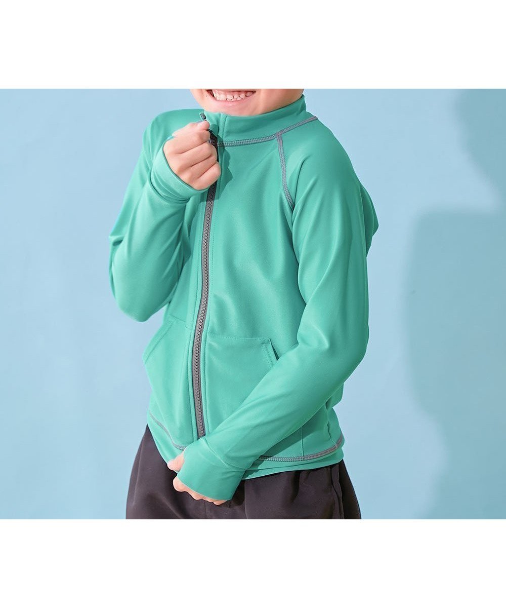【デビロック/devirock / KIDS】のUVカット 無地 柄 長袖ジップラッシュガード 子供服 キッズ 男の子 女の子 海 26SS インテリア・キッズ・メンズ・レディースファッション・服の通販 founy(ファニー) 　ファッション　Fashion　キッズファッション　Fashion for Kids　ジップ　Zip, Zipper　ストレッチ　Stretch, Stretchy Fabric　スポーツ　Sports, Activewear　長袖　Long Sleeve, Full Sleeve　フィット　Fit, Slim Fit　プリント　Print, Printed Pattern　ベーシック　Basic, Essential　無地　Plain, Solid Color　おすすめ　Recommended / Our Picks　2026年　2026　2026春夏・S/S　Spring/Summer 2026 SS26　011-エメラルド|ID: prp329100004962013 ipo3291000000037226659
