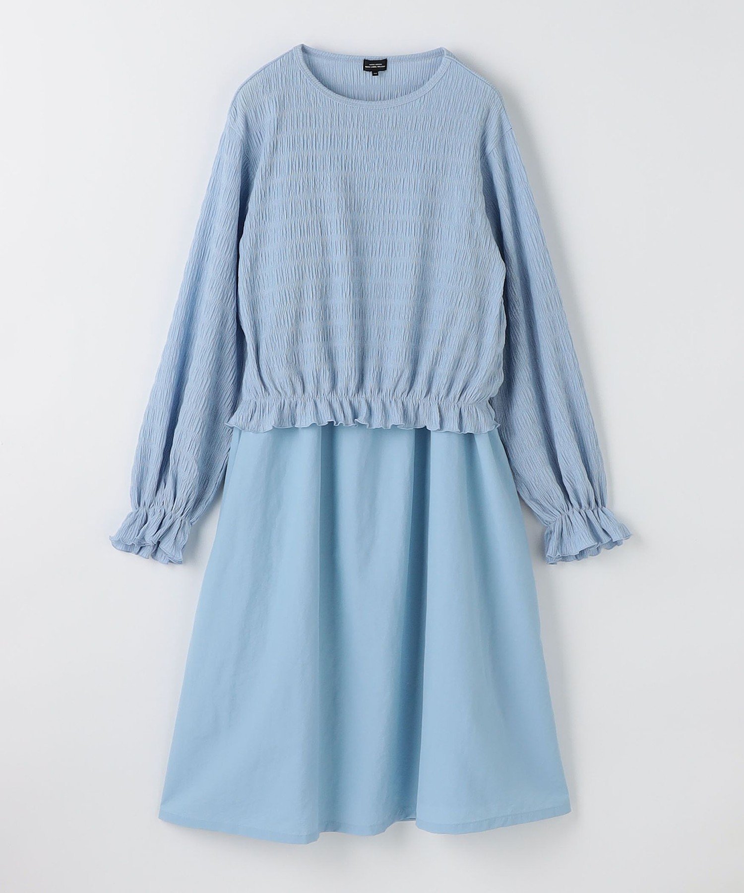 【ユナイテッドアローズ/UNITED ARROWS / KIDS】のキャミワンピース+ロングスリーブ プルオーバー セット / キッズ 140cm-160cm インテリア・キッズ・メンズ・レディースファッション・服の通販 founy(ファニー) 　ファッション　Fashion　キッズファッション　Fashion for Kids　トップス・カットソー　Cut & Sew Tops　ワンピース　Dresses　カットソー　Cut and Sewn Top　キャミワンピース　Cami Dress, Slip Dress　サンダル　Sandals, Summer Shoes　スニーカー　Sneakers, Trainers　スリーブ　Sleeve, Long Sleeve / Short Sleeve　ダウン　Down, Puffer　デニム　Denim, Jeans Material　長袖　Long Sleeve, Full Sleeve　フェミニン　Feminine, Girly　ロング　Long, Long-Length　アウトレット　Outlet / Clearance　おすすめ　Recommended / Our Picks　LT.BLUE|ID: prp329100004962033 ipo3291000000037226764