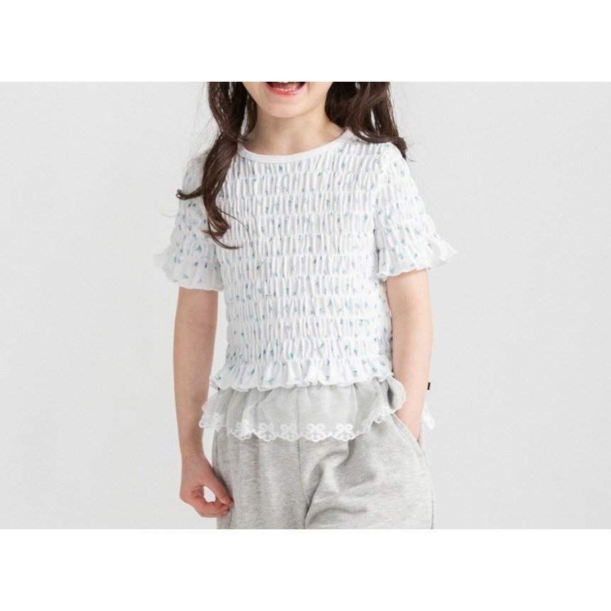 【ブランシェス/branshes / KIDS】のスモッキング半袖Tシャツ 人気、トレンドファッション・服の通販 founy(ファニー) 　ファッション　Fashion　キッズファッション　Fashion for Kids　おすすめ　Recommended / Our Picks　スモッキング　Smocking, Gathered Stitching　トレンド　Trend, Trending Now　ワイド　Wide, Wide Fit　半袖　Short Sleeve, Half Sleeve　 other-1|ID: prp329100004962070 ipo3291000000037226910