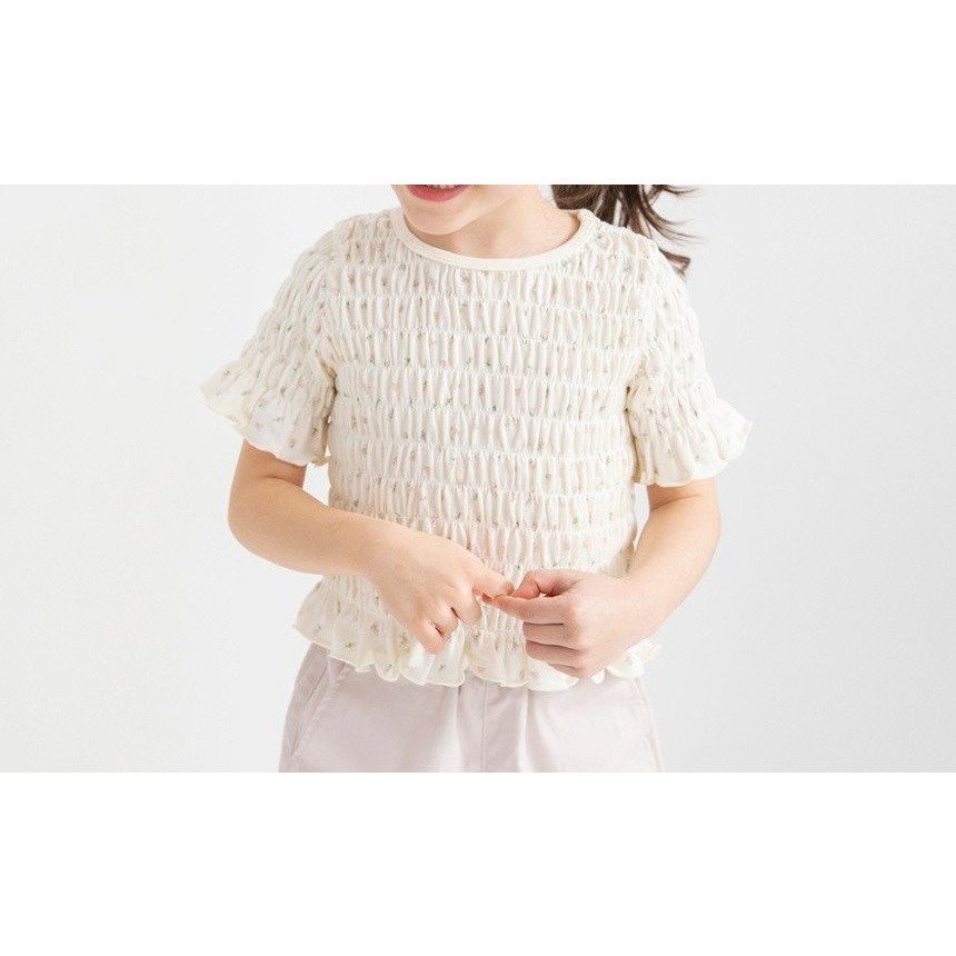 【ブランシェス/branshes / KIDS】のスモッキング半袖Tシャツ インテリア・キッズ・メンズ・レディースファッション・服の通販 founy(ファニー) 　ファッション　Fashion　キッズファッション　Fashion for Kids　おすすめ　Recommended / Our Picks　スモッキング　Smocking, Gathered Stitching　トレンド　Trend, Trending Now　ワイド　Wide, Wide Fit　半袖　Short Sleeve, Half Sleeve　ピンク|ID: prp329100004962070 ipo3291000000037226916
