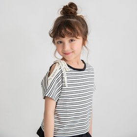 【ブランシェス/branshes / KIDS】のロゴテープリボン肩あきTシャツ 大人の最旬トレンドファッション＆コーディネート founy(ファウニー) ファッション Fashion キッズファッション Fashion for Kids トレンド Trend, Trending Now ミックス Mix, Mixed Style ワイド Wide, Wide Fit 今季 This Season, Current Season |ID:prp329100004962085