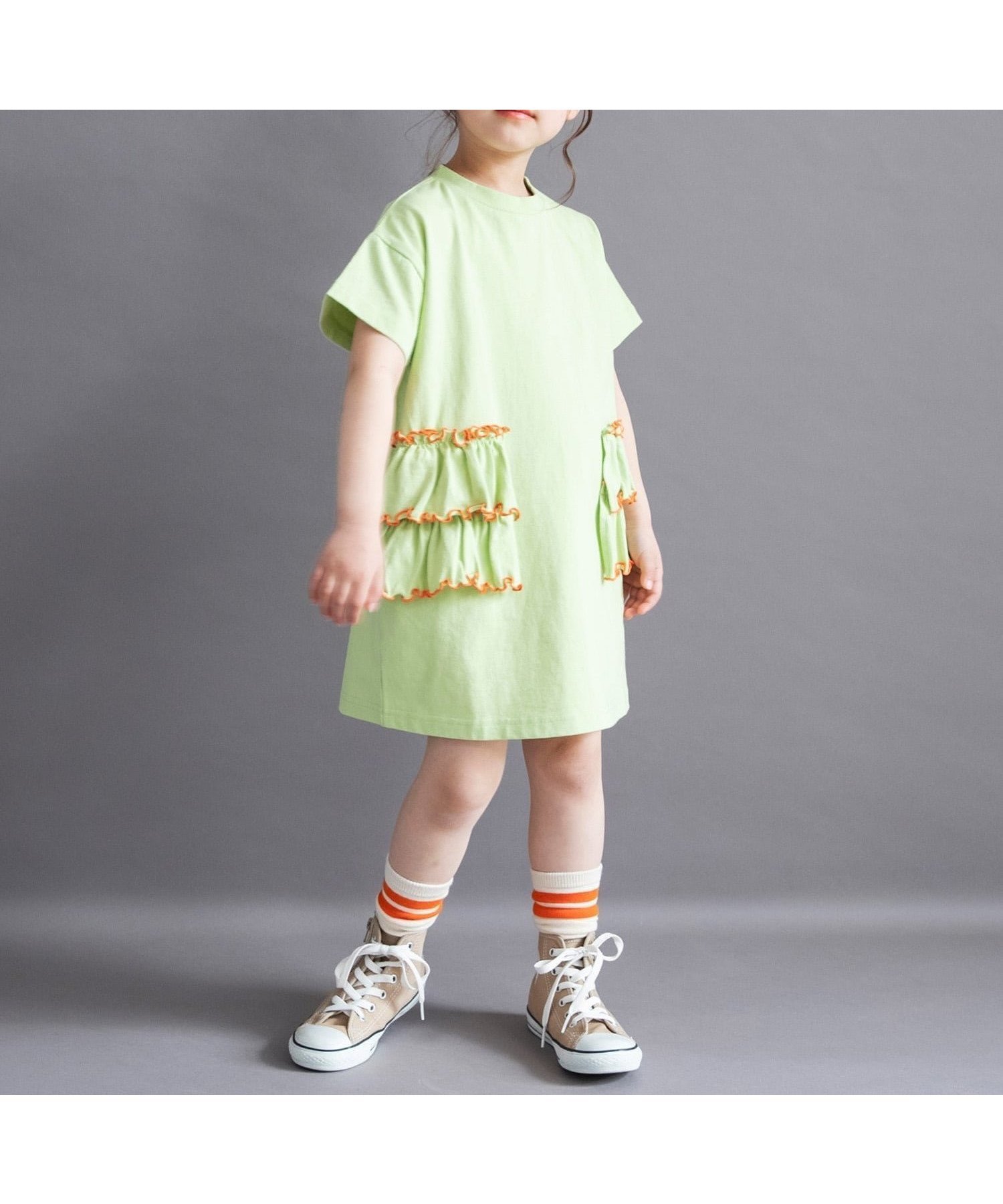 【ブランシェス/branshes / KIDS】の【WEB限定/DRC】配色メロウフリル半袖ワンピース 人気、トレンドファッション・服の通販 founy(ファニー) 　ファッション　Fashion　キッズファッション　Fashion for Kids　ワンピース　Dresses　コレクション　Collection, Seasonal Line　吸水　Absorbent, Quick-Dry　ボーイズ　Boyish, Boy Style　ポケット　Pocket, Pocket Detail　半袖　Short Sleeve, Half Sleeve　プチプライス・低価格　Affordable / Budget Price　おすすめ　Recommended / Our Picks　 other-1|ID: prp329100004962093 ipo3291000000037227037