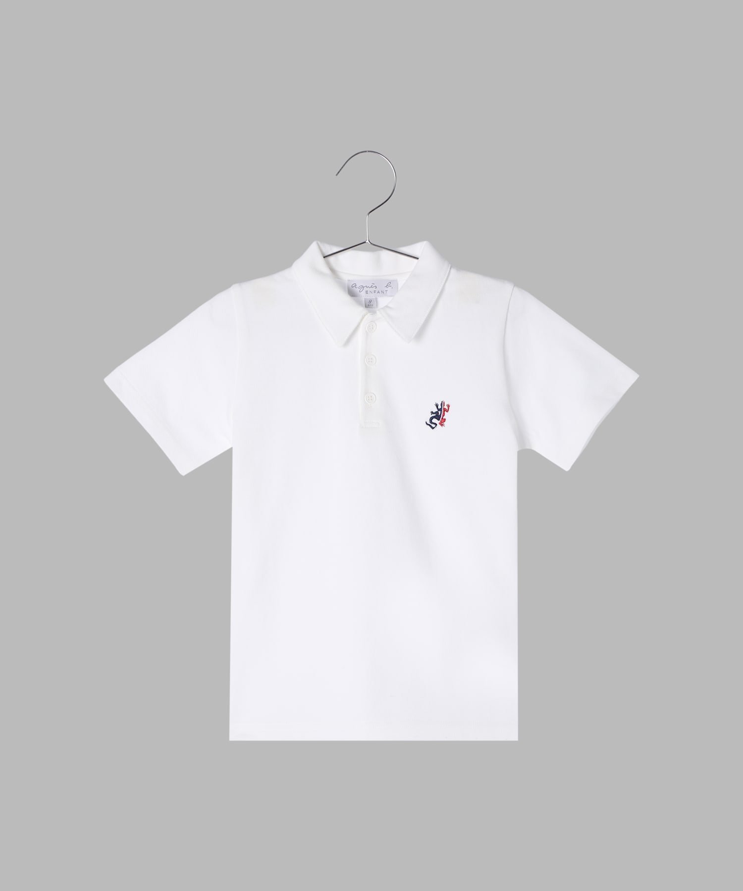 【アニエスベー ファム/agnes b. / KIDS】のキッズ 刺繍 ポロシャツ Lezard インテリア・キッズ・メンズ・レディースファッション・服の通販 founy(ファニー) 　ファッション　Fashion　キッズファッション　Fashion for Kids　おすすめ　Recommended / Our Picks　セレモニー　Ceremony　ポロシャツ　Polo Shirt, Collared Tee　半袖　Short Sleeve, Half Sleeve　ホワイト|ID: prp329100004962124 ipo3291000000037227223