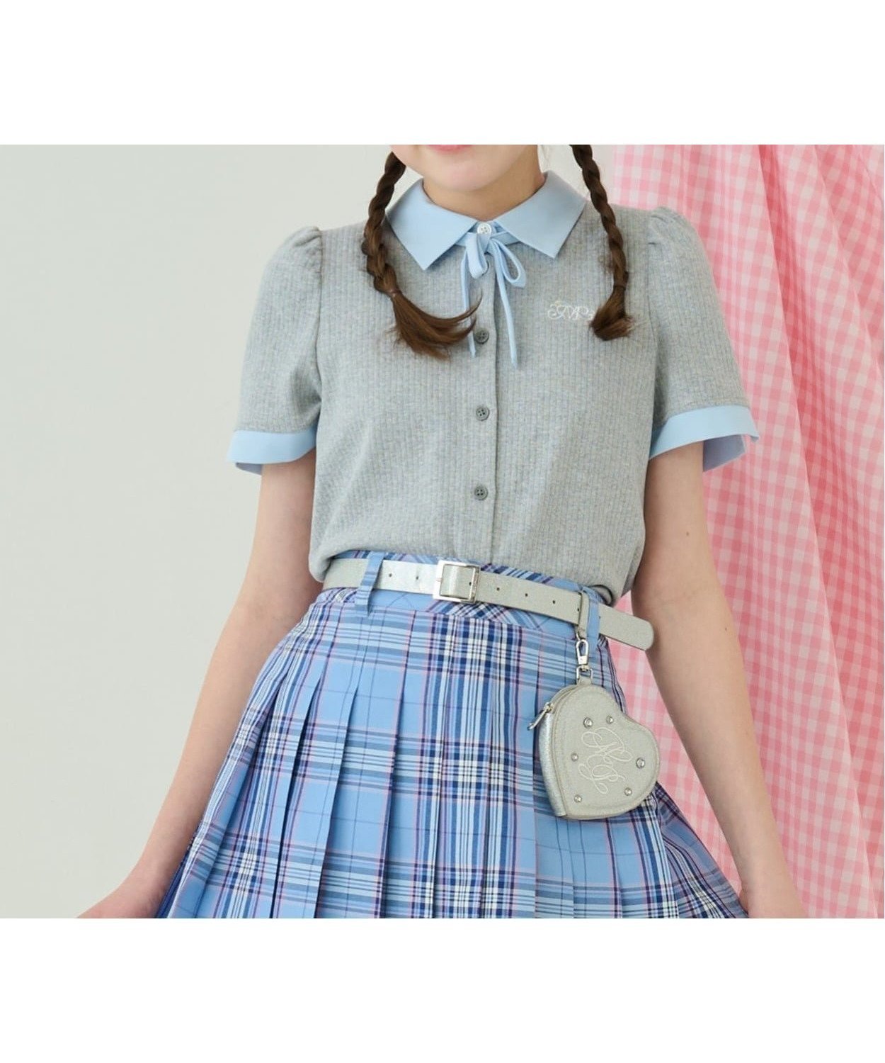 【ナルミヤ オンライン/NARUMIYA ONELINE / KIDS】のドッキングレイヤードTシャツ インテリア・キッズ・メンズ・レディースファッション・服の通販 founy(ファニー) 　ファッション　Fashion　キッズファッション　Fashion for Kids　おすすめ　Recommended / Our Picks　ドッキング　Docking, Mixed Material　フリル　Frill, Ruffle　リボン　Ribbon, Bow　グレー|ID: prp329100004962147 ipo3291000000037227337