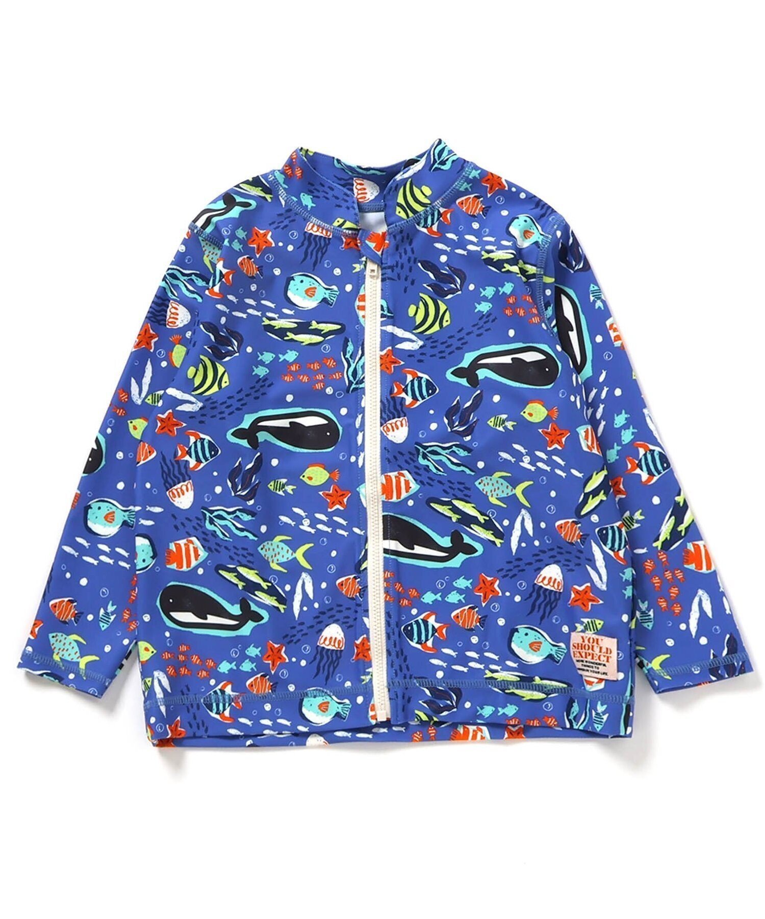 【エフオー オンラインストア/F.O.Online Store / KIDS】の【UVカット】わくわく前開きラッシュガード インテリア・キッズ・メンズ・レディースファッション・服の通販 founy(ファニー) 　ファッション　Fashion　キッズファッション　Fashion for Kids　おすすめ　Recommended / Our Picks　アウトドア　Outdoor Clothing　ショーツ　Shorts, Short Pants　ビーチ　Beach, Seaside　夏　Summer　ブルー|ID: prp329100004962153 ipo3291000000037227363