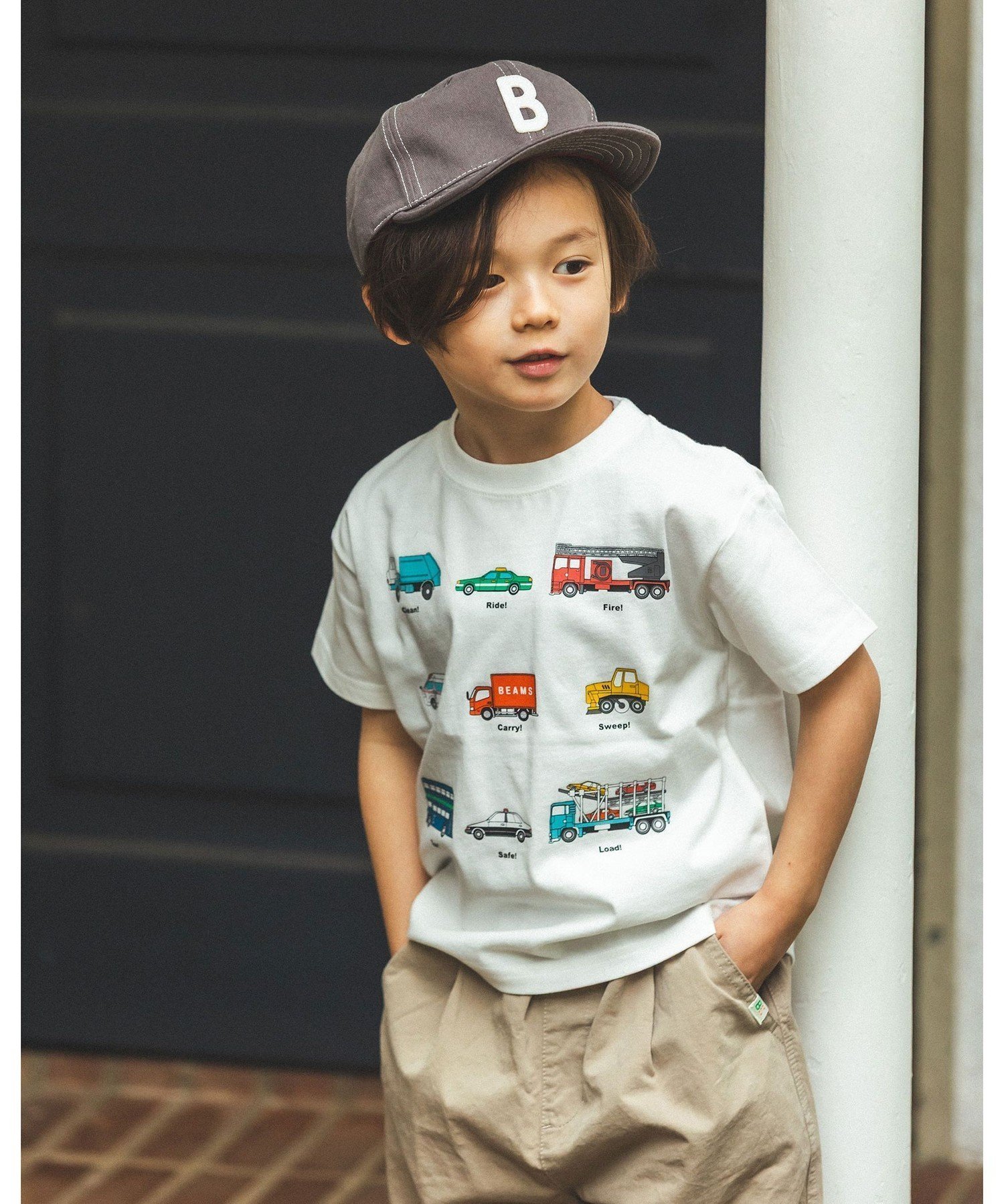 【ビームス ミニ/BEAMS mini / KIDS】のワーキングカーTシャツ 2026SS(90~130cm) インテリア・キッズ・メンズ・レディースファッション・服の通販 founy(ファニー) 　ファッション　Fashion　キッズファッション　Fashion for Kids　ベーシック　Basic, Essential　2026年　2026　2026春夏・S/S　Spring/Summer 2026 SS26　OFF_WHITE|ID: prp329100004962154 ipo3291000000037227369