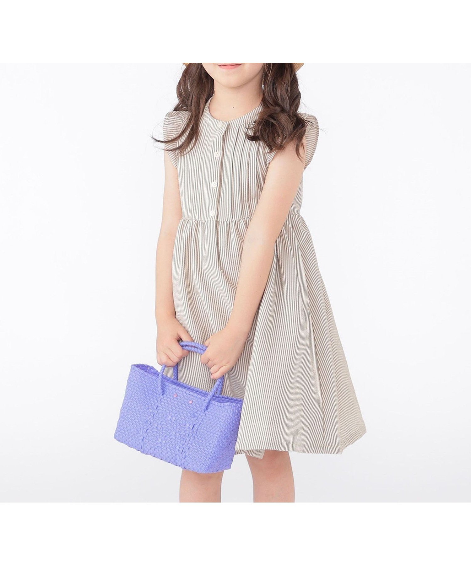 【シップス/SHIPS / KIDS】のSHIPS KIDS 100~130cm / UVカット/吸水速乾 ドライタッチ ワンピース インテリア・キッズ・メンズ・レディースファッション・服の通販 founy(ファニー) 　ファッション　Fashion　キッズファッション　Fashion for Kids　ワンピース　Dresses　春　Spring　カーディガン　Cardigan, Knitwear　吸水　Absorbent, Quick-Dry　サッカー　Seersucker, Summer Fabric　ショーツ　Shorts, Short Pants　ストライプ　Stripe, Striped Pattern　ストレッチ　Stretch, Stretchy Fabric　バランス　Balance, Style Balance　フリル　Frill, Ruffle　フロント　Front, Front Design　ポケット　Pocket, Pocket Detail　ロング　Long, Long-Length　S/S・春夏　SS, Spring/Summer, Warm Season　夏　Summer　エレガント 上品　Elegant　ギフト プレゼント　Gift / Present　ベージュ系|ID: prp329100004962205 ipo3291000000037227715