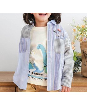 【ベベ オンライン ストア/BEBE ONLINE STORE / KIDS】のはたらくくるま刺しゅう胸ポケット切り替えデザインシャツ(80~130cm) 人気、トレンドファッション・服の通販 founy(ファニー) ファッション Fashion キッズファッション Fashion for Kids 春 Spring コレクション Collection, Seasonal Line シフォン Chiffon, Lightweight Fabric ストライプ Stripe, Striped Pattern チェック Check, Plaid, Tartan デニム Denim, Jeans Material 人気 Popular, Best Seller フレンチ French, French Style フロント Front, Front Design プリント Print, Printed Pattern ポケット Pocket, Pocket Detail 羽織 Haori, Light Jacket レース Lace, Lace Fabric 冬 Winter / This Winter S/S・春夏 SS, Spring/Summer, Warm Season 夏 Summer エレガント 上品 Elegant 2026年 2026 2026春夏・S/S Spring/Summer 2026 SS26 |ID:prp329100004962206