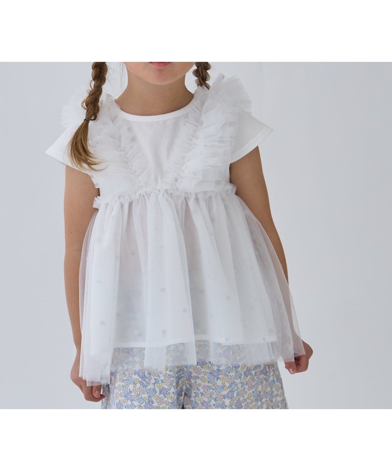 【ナルミヤ オンライン/NARUMIYA ONELINE / KIDS】の【リンク】チュールフリルチュニック 人気、トレンドファッション・服の通販 founy(ファニー) 　ファッション　Fashion　キッズファッション　Fashion for Kids　おすすめ　Recommended / Our Picks　チュニック　Tunic, Long Top　チュール　Tulip, Tulip Motif　フリル　Frill, Ruffle　ポケット　Pocket, Pocket Detail　レギンス　Leggings, Stretch Pants　 other-1|ID: prp329100004962220 ipo3291000000037227799