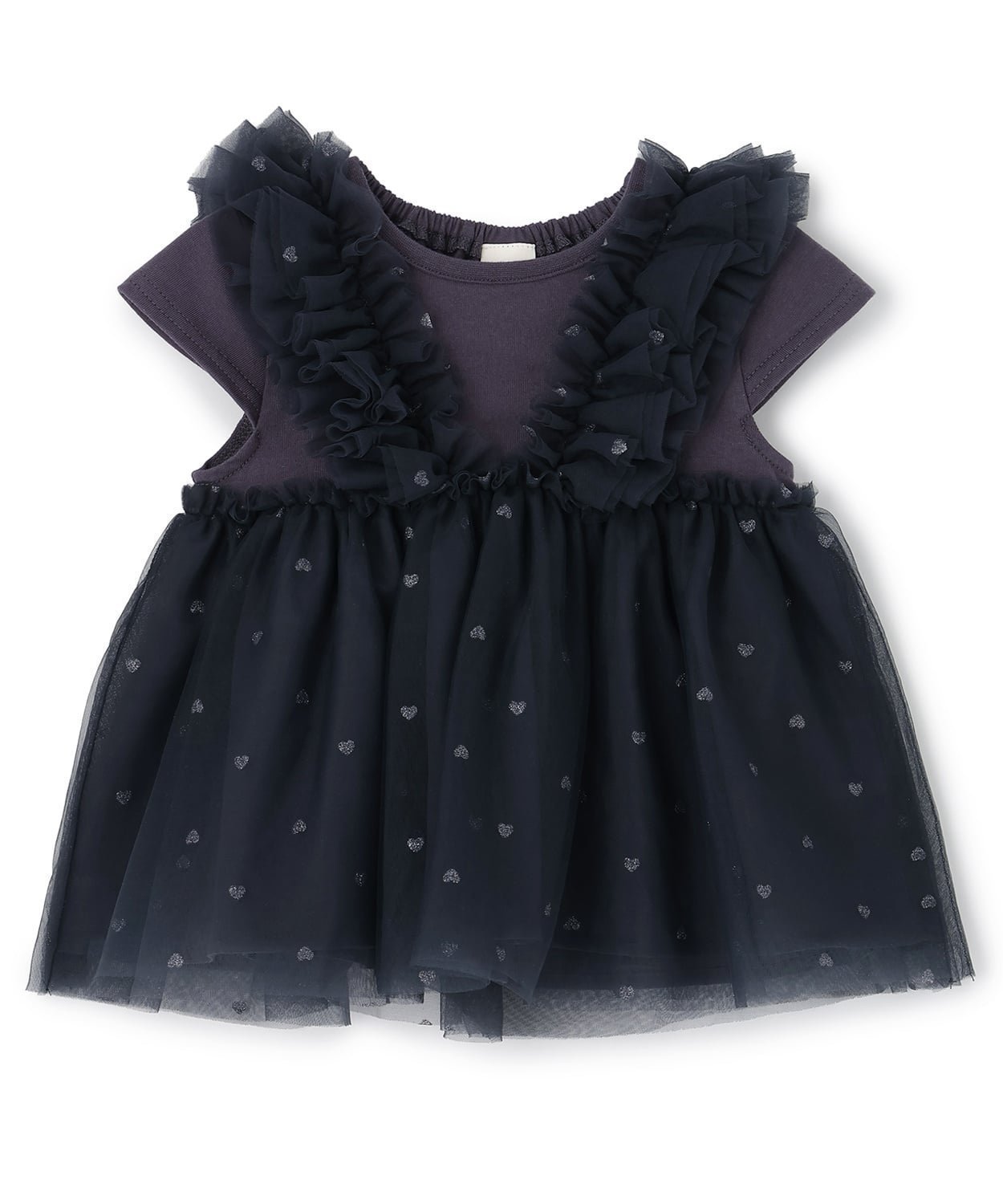 【ナルミヤ オンライン/NARUMIYA ONELINE / KIDS】の【リンク】チュールフリルチュニック インテリア・キッズ・メンズ・レディースファッション・服の通販 founy(ファニー) 　ファッション　Fashion　キッズファッション　Fashion for Kids　おすすめ　Recommended / Our Picks　チュニック　Tunic, Long Top　チュール　Tulip, Tulip Motif　フリル　Frill, Ruffle　ポケット　Pocket, Pocket Detail　レギンス　Leggings, Stretch Pants　紺|ID: prp329100004962220 ipo3291000000037227801