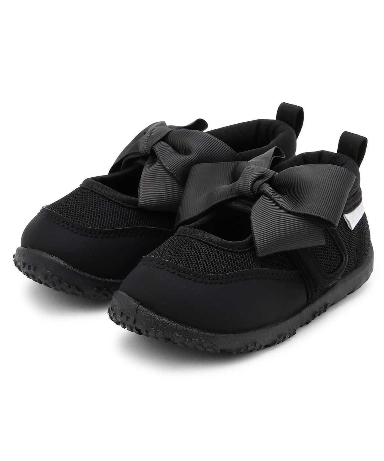 【ナルミヤ オンライン/NARUMIYA ONELINE / KIDS】の【SWIM】リボン水抜きソールサンダル インテリア・キッズ・メンズ・レディースファッション・服の通販 founy(ファニー) 　ファッション　Fashion　キッズファッション　Fashion for Kids　おすすめ　Recommended / Our Picks　シンプル　Simple, Minimal　スニーカー　Sneakers, Trainers　メッシュ　Mesh, Net Fabric　リボン　Ribbon, Bow　夏　Summer　無地　Plain, Solid Color　黒|ID: prp329100004962224 ipo3291000000037227826