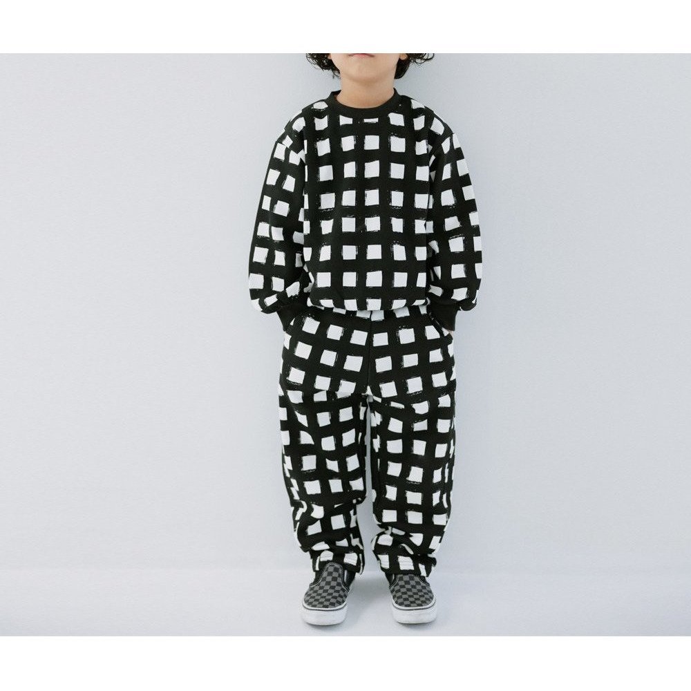 【ブランシェス/branshes / KIDS】の【WEB先行】【b.+A】金子綾/裏毛カーブパンツ インテリア・キッズ・メンズ・レディースファッション・服の通販 founy(ファニー) 　ファッション　Fashion　キッズファッション　Fashion for Kids　ボトムス　Bottoms　チェック　Check, Plaid, Tartan　トレーナー　Sweatshirt, Trainer　ドット　Polka Dot, Dot Pattern　人気　Popular, Best Seller　ベーシック　Basic, Essential　ポケット　Pocket, Pocket Detail　86_チェック|ID: prp329100004962229 ipo3291000000037227849