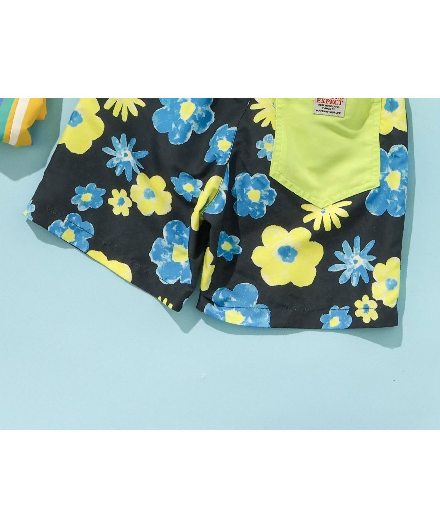 【エフオー オンラインストア/F.O.Online Store / KIDS】の【UVカット】無地・総柄わくわくビーチショーツ インテリア・キッズ・メンズ・レディースファッション・服の通販 founy(ファニー) 　ファッション　Fashion　キッズファッション　Fashion for Kids　アウトドア　Outdoor Clothing　ショーツ　Shorts, Short Pants　ビーチ　Beach, Seaside　夏　Summer　定番　Standard, Basic Item　無地　Plain, Solid Color　ブラック|ID: prp329100004962233 ipo3291000000037227879