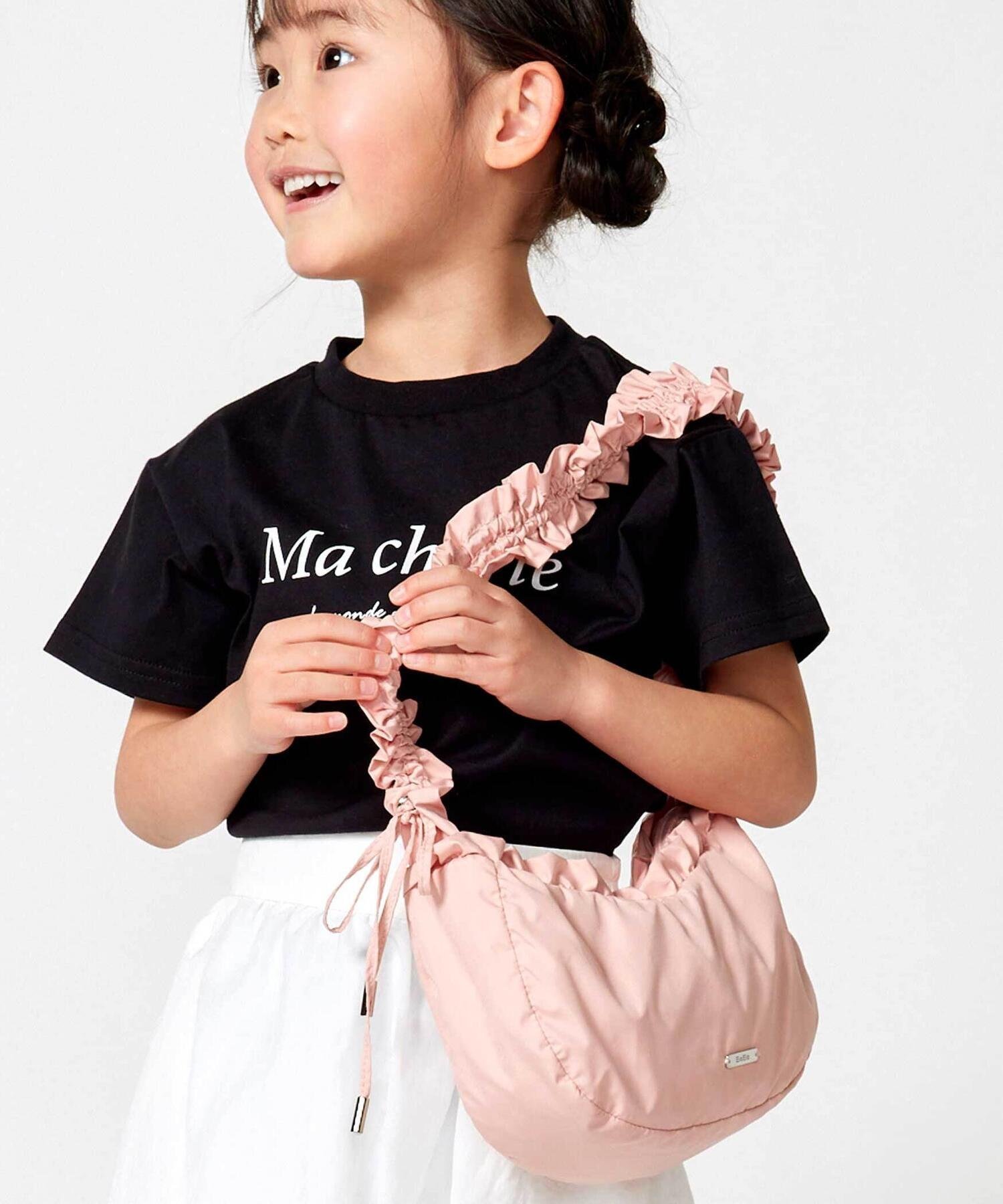 【ベベ オンライン ストア/BEBE ONLINE STORE / KIDS】のタフタフリルショルダーバッグ インテリア・キッズ・メンズ・レディースファッション・服の通販 founy(ファニー) 　ファッション　Fashion　キッズファッション　Fashion for Kids　春　Spring　軽量　Lightweight, Ultra Light　ショルダー　Shoulder, Shoulder Strap　シンプル　Simple, Minimal　タフタ　Taffeta, Structured Fabric　フリル　Frill, Ruffle　プレート　Plate, Dish　ベーシック　Basic, Essential　リボン　Ribbon, Bow　ワンポイント　One Point, Statement Accent　S/S・春夏　SS, Spring/Summer, Warm Season　夏　Summer　エレガント 上品　Elegant　2026年　2026　2026春夏・S/S　Spring/Summer 2026 SS26　ピンク|ID: prp329100004962235 ipo3291000000037227894