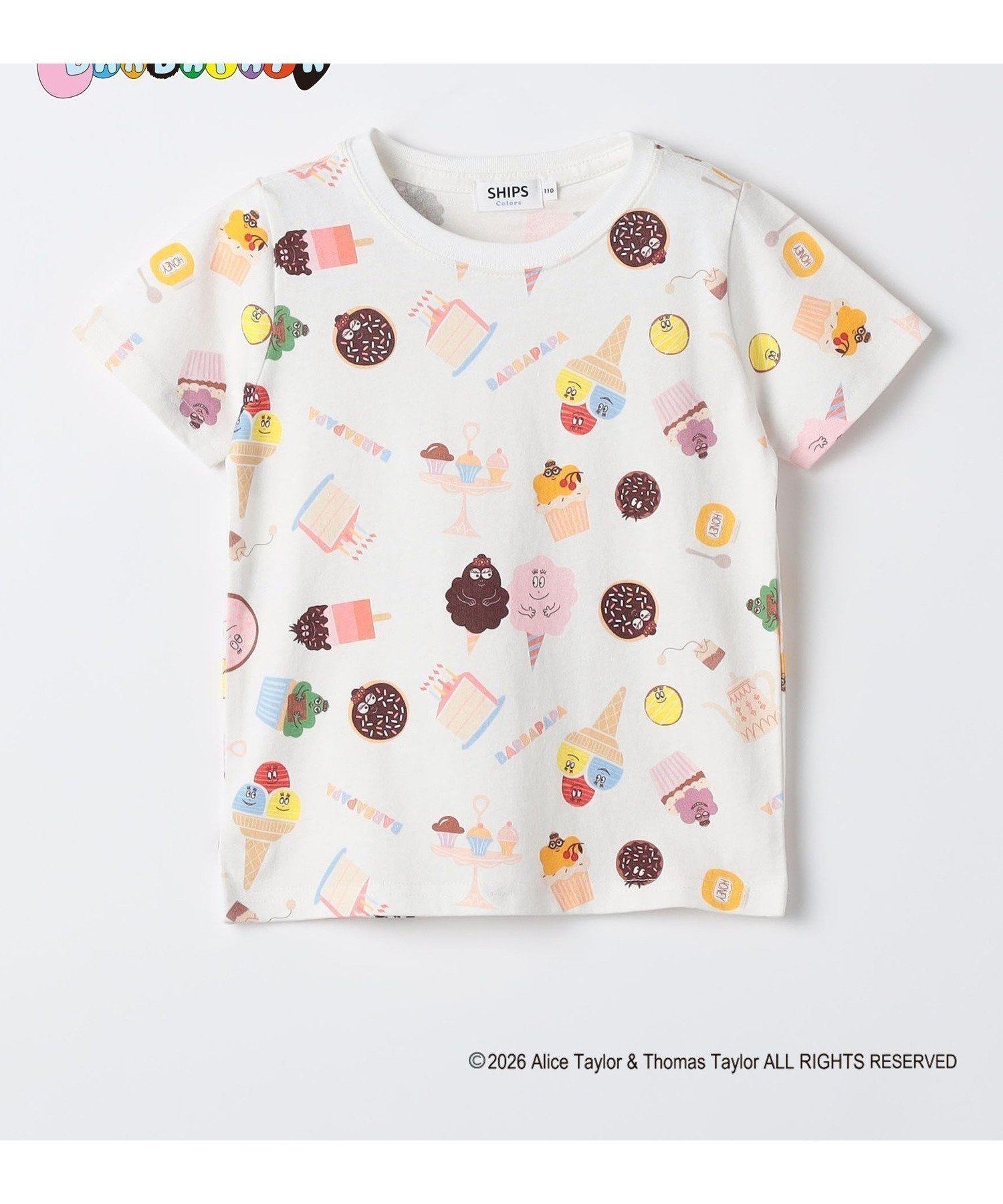【シップス/SHIPS / KIDS】のSHIPS Colors 洗濯機可能 90~140cm / バーバパパ コラボ プリント Tシャツ インテリア・キッズ・メンズ・レディースファッション・服の通販 founy(ファニー) 　ファッション　Fashion　キッズファッション　Fashion for Kids　インナー　Innerwear　春　Spring　コラボ　Collaboration, Collab　今季　This Season, Current Season　ストーン　Stone, Gem-Like　フロント　Front, Front Design　プリント　Print, Printed Pattern　半袖　Short Sleeve, Half Sleeve　メンズ　Men's, Menswear　ワンポイント　One Point, Statement Accent　S/S・春夏　SS, Spring/Summer, Warm Season　アウトレット　Outlet / Clearance　夏　Summer　ビジネス 仕事 通勤　Business / Work / Commuting　2026年　2026　2026春夏・S/S　Spring/Summer 2026 SS26　ストーン|ID: prp329100004962243 ipo3291000000037227923