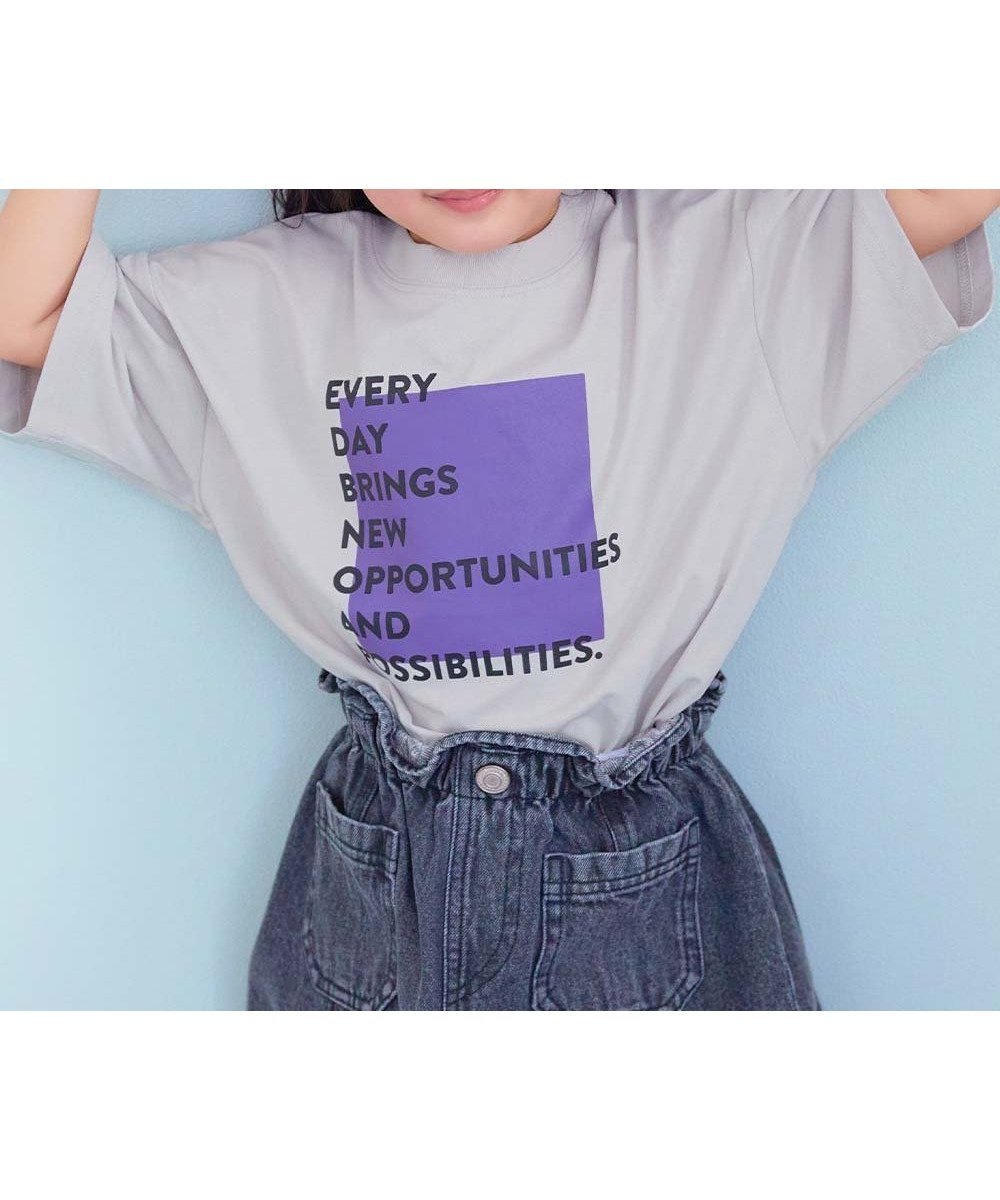 【デビロック/devirock / KIDS】の【イージーウォッシュ】防汚 デビラボ BIGシルエット プリント 半袖Tシャツ 26SS インテリア・キッズ・メンズ・レディースファッション・服の通販 founy(ファニー) 　ファッション　Fashion　キッズファッション　Fashion for Kids　ストレッチ　Stretch, Stretchy Fabric　トレンド　Trend, Trending Now　なめらか　Smooth, Silky Texture　フレア　Flare, Flared　プリント　Print, Printed Pattern　ベーシック　Basic, Essential　半袖　Short Sleeve, Half Sleeve　おすすめ　Recommended / Our Picks　夏　Summer　2026年　2026　2026春夏・S/S　Spring/Summer 2026 SS26　003-スクエア-Lグレー|ID: prp329100004962253 ipo3291000000037227969