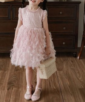 【アイモハ/aimoha / KIDS】の【aimoha-KIDS-】ノースリーブメッシュワンピース 人気、トレンドファッション・服の通販 founy(ファニー) ファッション Fashion キッズファッション Fashion for Kids ワンピース Dresses エレガント 上品 Elegant フェミニン Feminine, Girly フリル Frill, Ruffle 結婚式 Wedding |ID:prp329100004962255