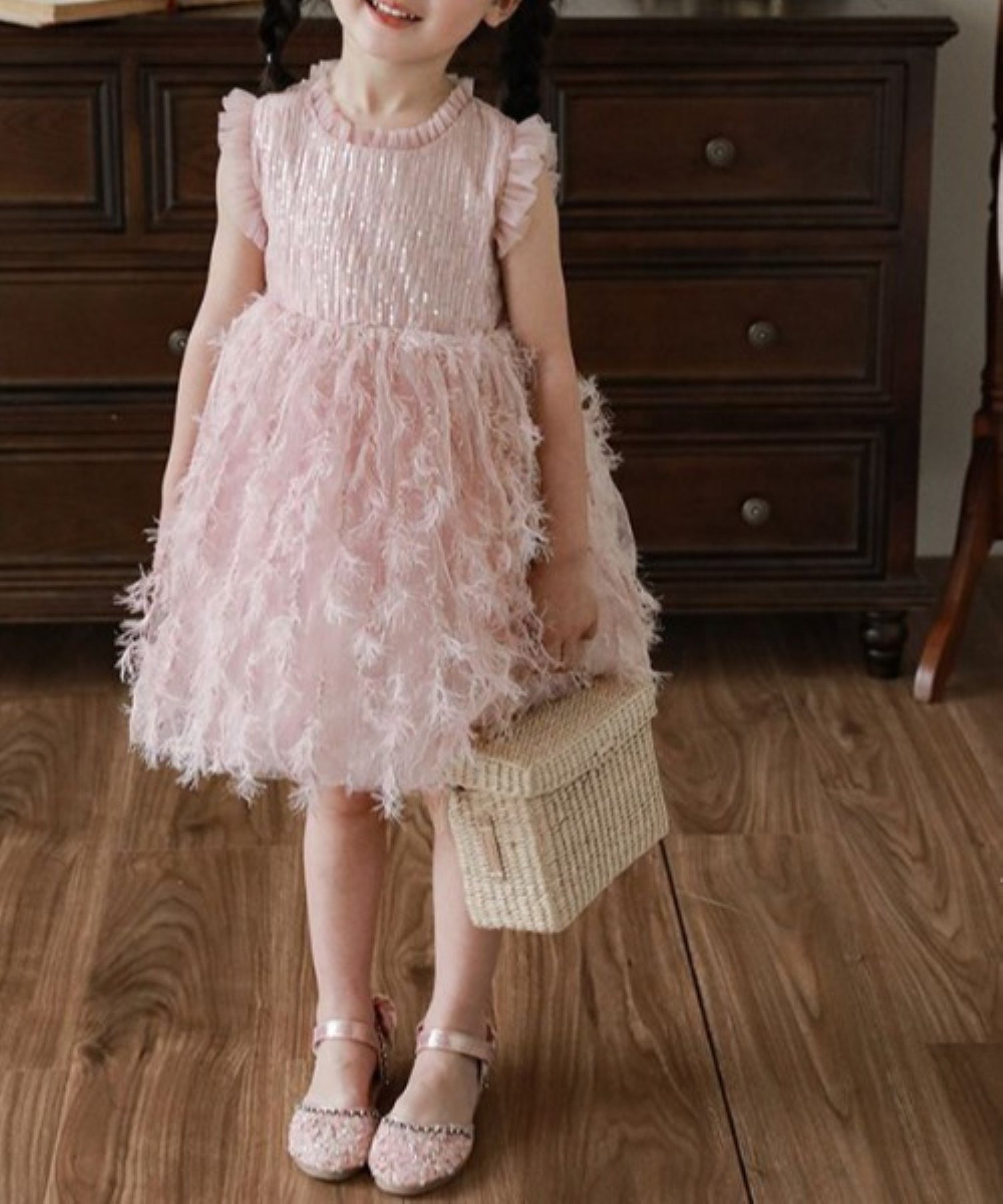 【アイモハ/aimoha / KIDS】の【aimoha-KIDS-】ノースリーブメッシュワンピース 人気、トレンドファッション・服の通販 founy(ファニー) 　ファッション　Fashion　キッズファッション　Fashion for Kids　ワンピース　Dresses　エレガント 上品　Elegant　フェミニン　Feminine, Girly　フリル　Frill, Ruffle　結婚式　Wedding　 other-1|ID: prp329100004962255 ipo3291000000037228002