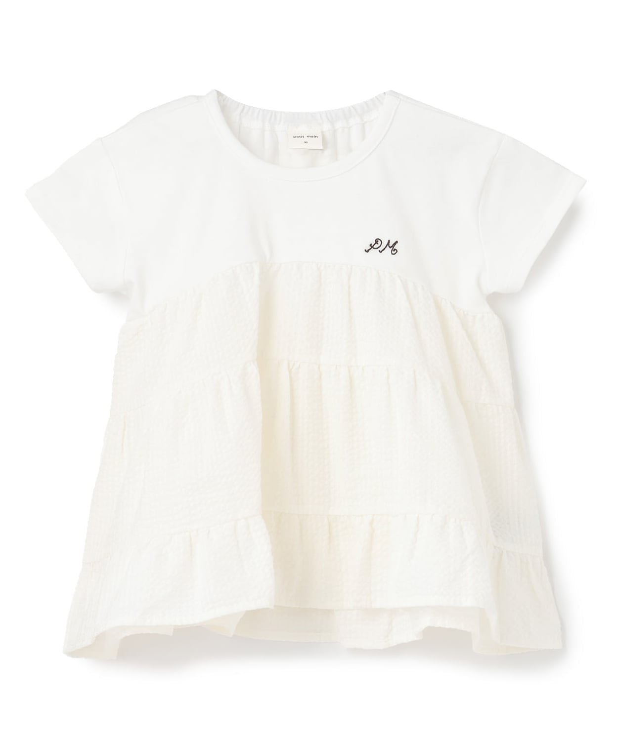 【ナルミヤ オンライン/NARUMIYA ONELINE / KIDS】の【リンク】ドッキングティアードTシャツ インテリア・キッズ・メンズ・レディースファッション・服の通販 founy(ファニー) 　ファッション　Fashion　キッズファッション　Fashion for Kids　ポケット　Pocket, Pocket Detail　ワンポイント　One Point, Statement Accent　アイボリー|ID: prp329100004962265 ipo3291000000037228046